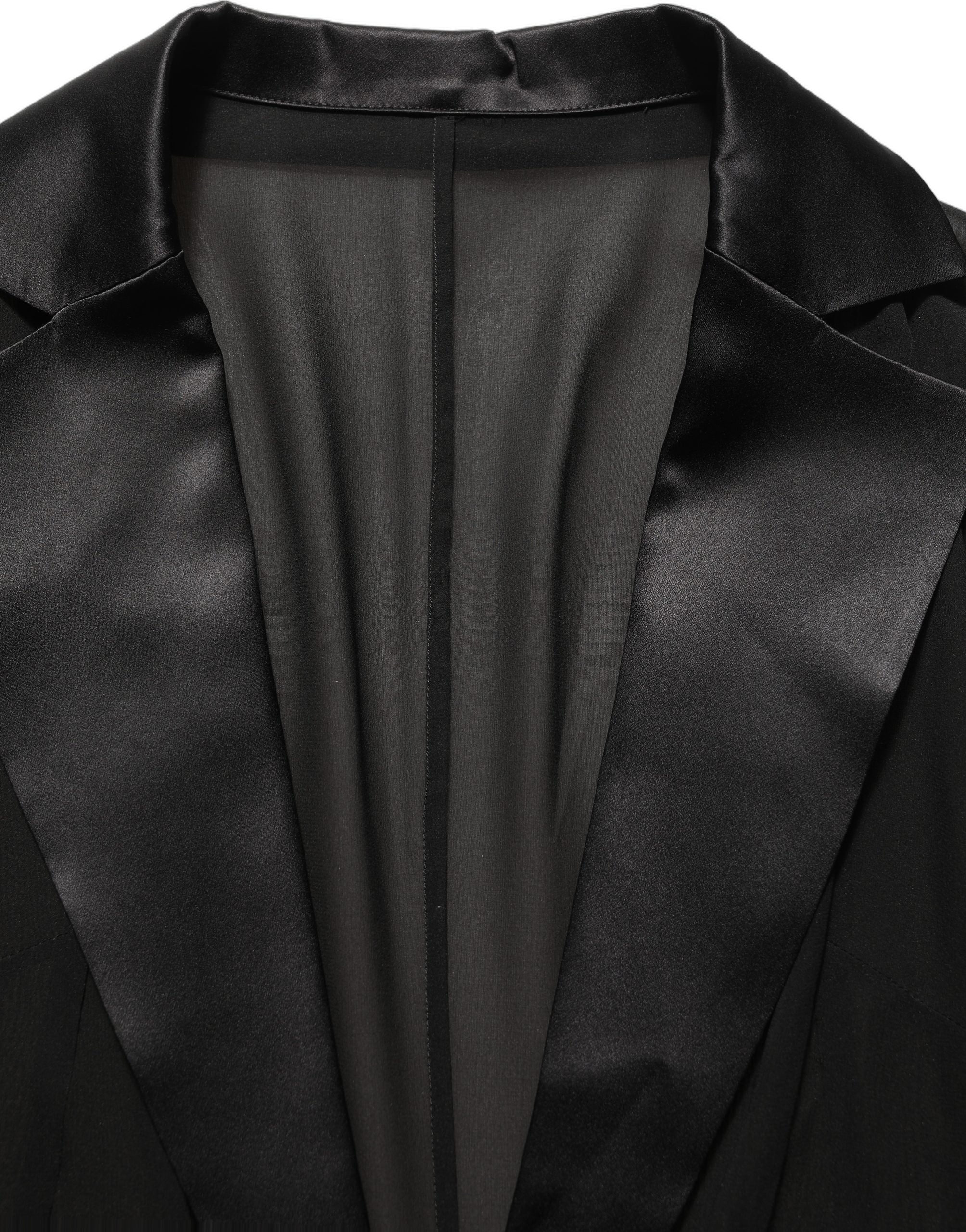 Dolce & Gabbana Langes schwarzes Maxikleid aus transparenter Seidenchiffon-6
