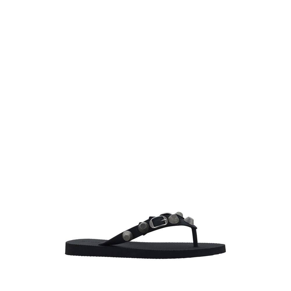 Balenciaga Schwarze Flip-Flop-Sandalen aus Polyurethan-2