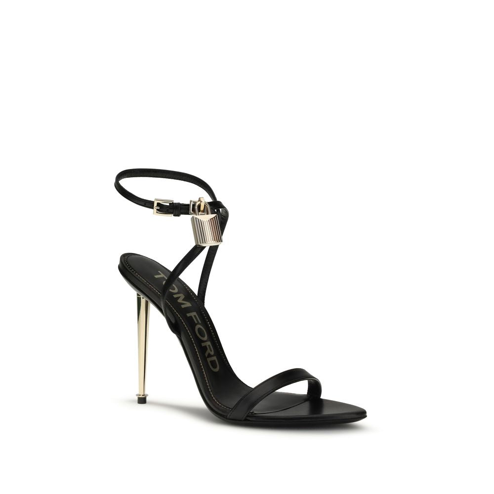 Tom Ford Schwarze Stilettosandalen aus Ziegenleder-2
