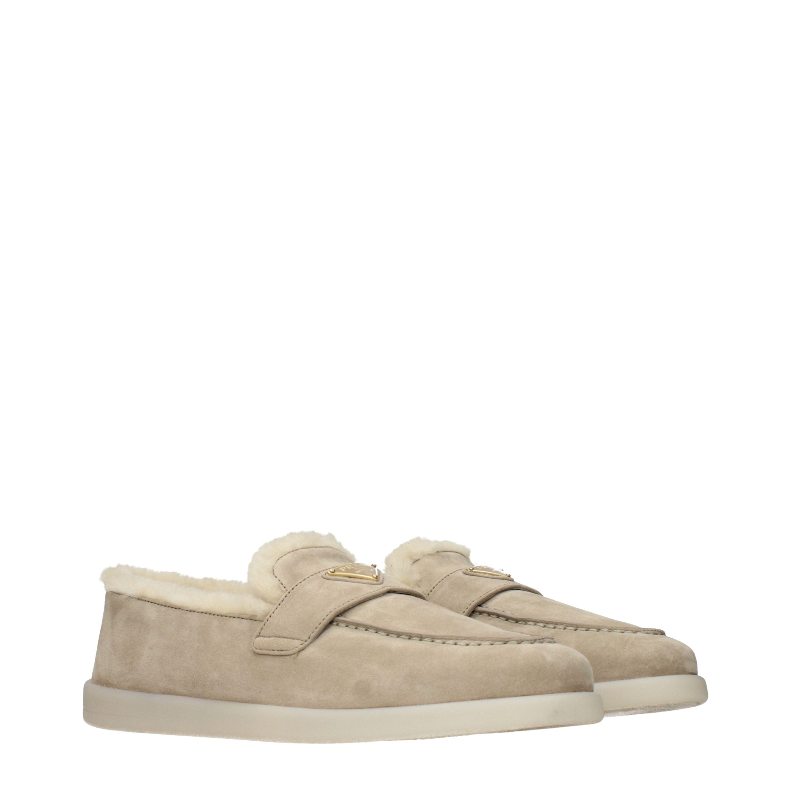 Prada Beige Leder Slipper-Loafer-2