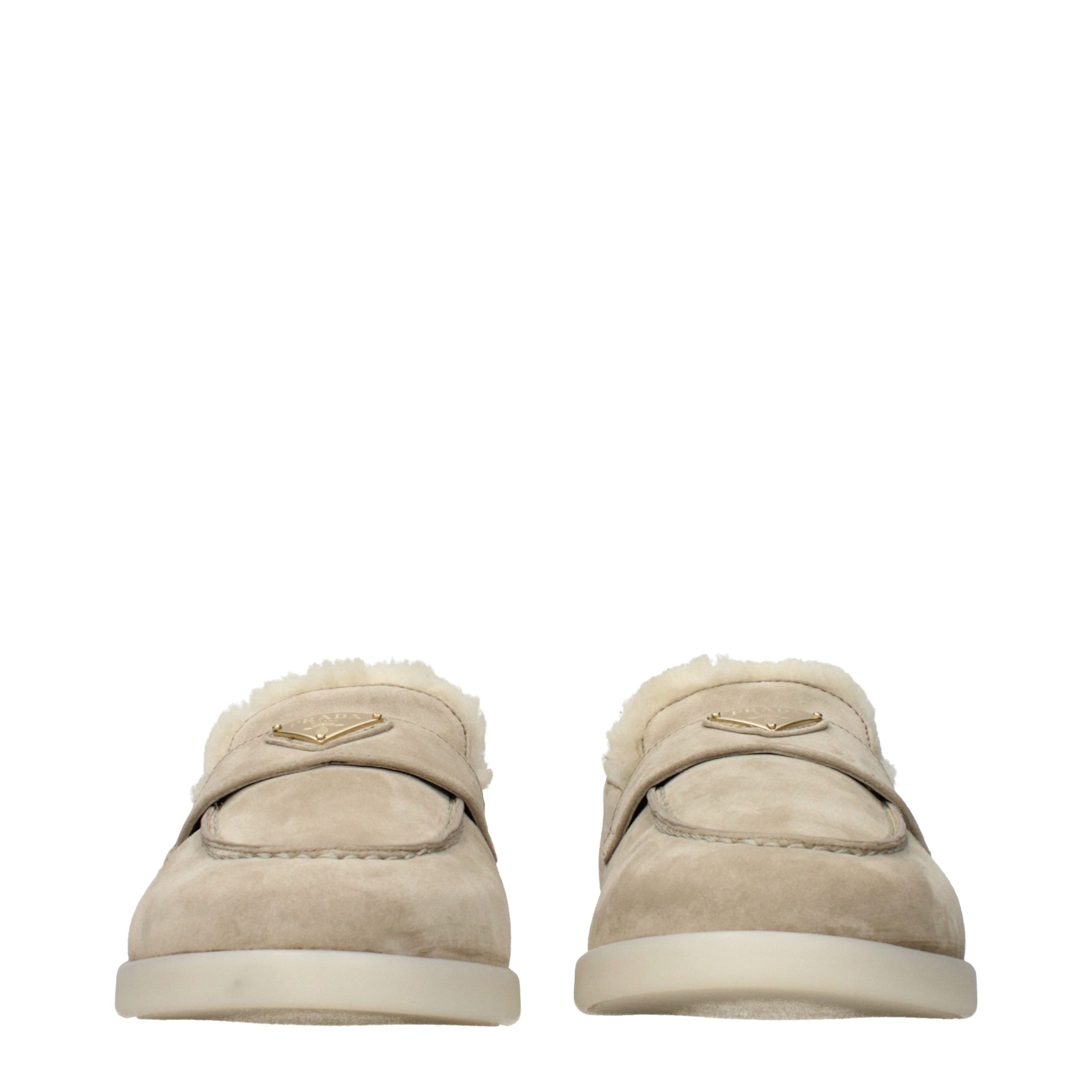 Prada Beige Leder Slipper-Loafer-3