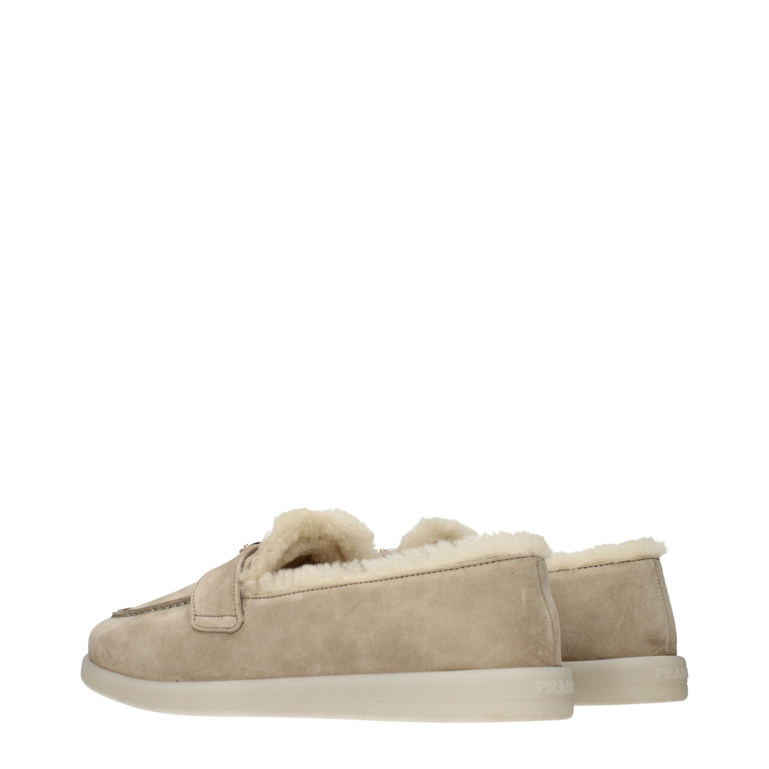 Prada Beige Leder Slipper-Loafer-4
