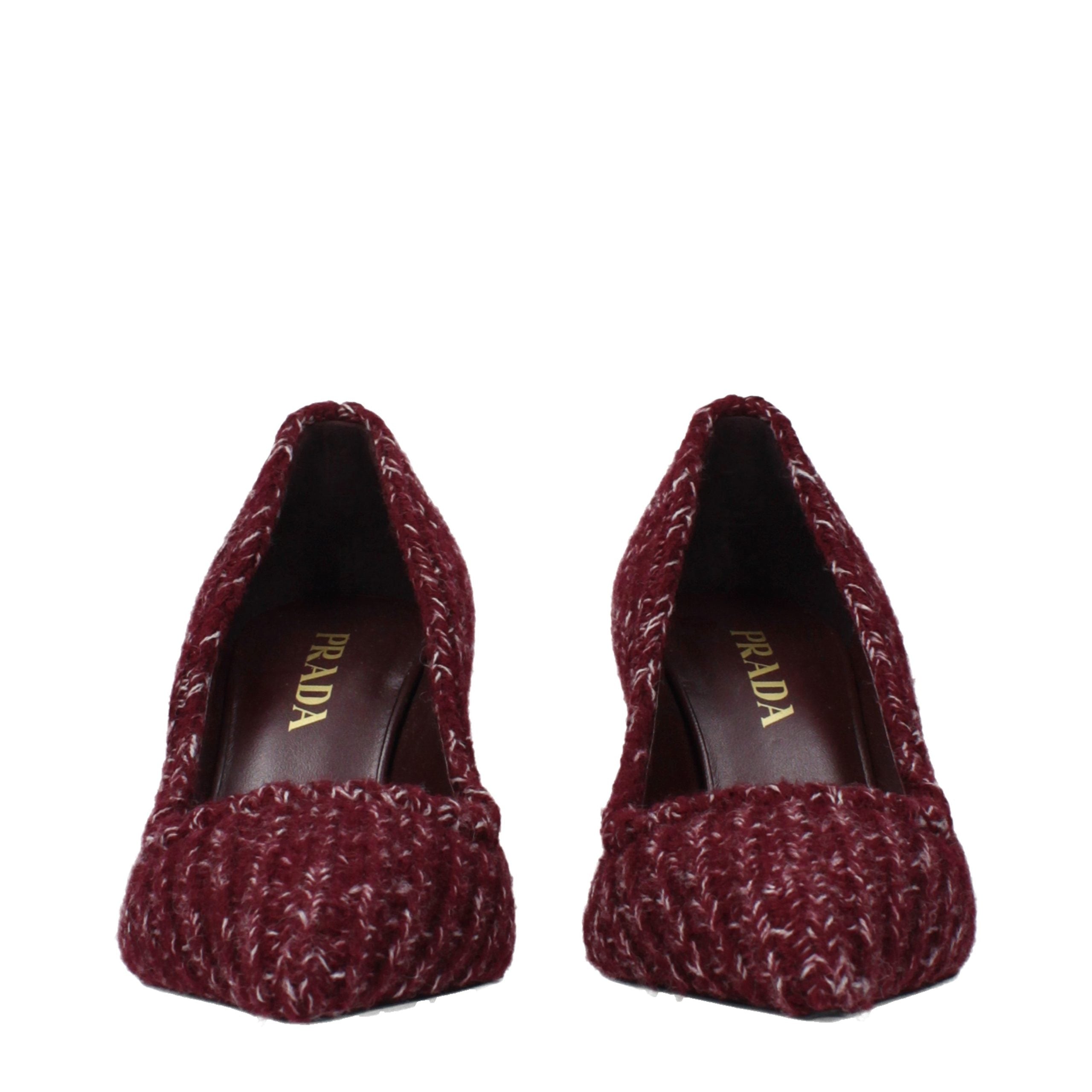 Prada Rote Pumps aus Stoff mit mittlerem Absatz-3