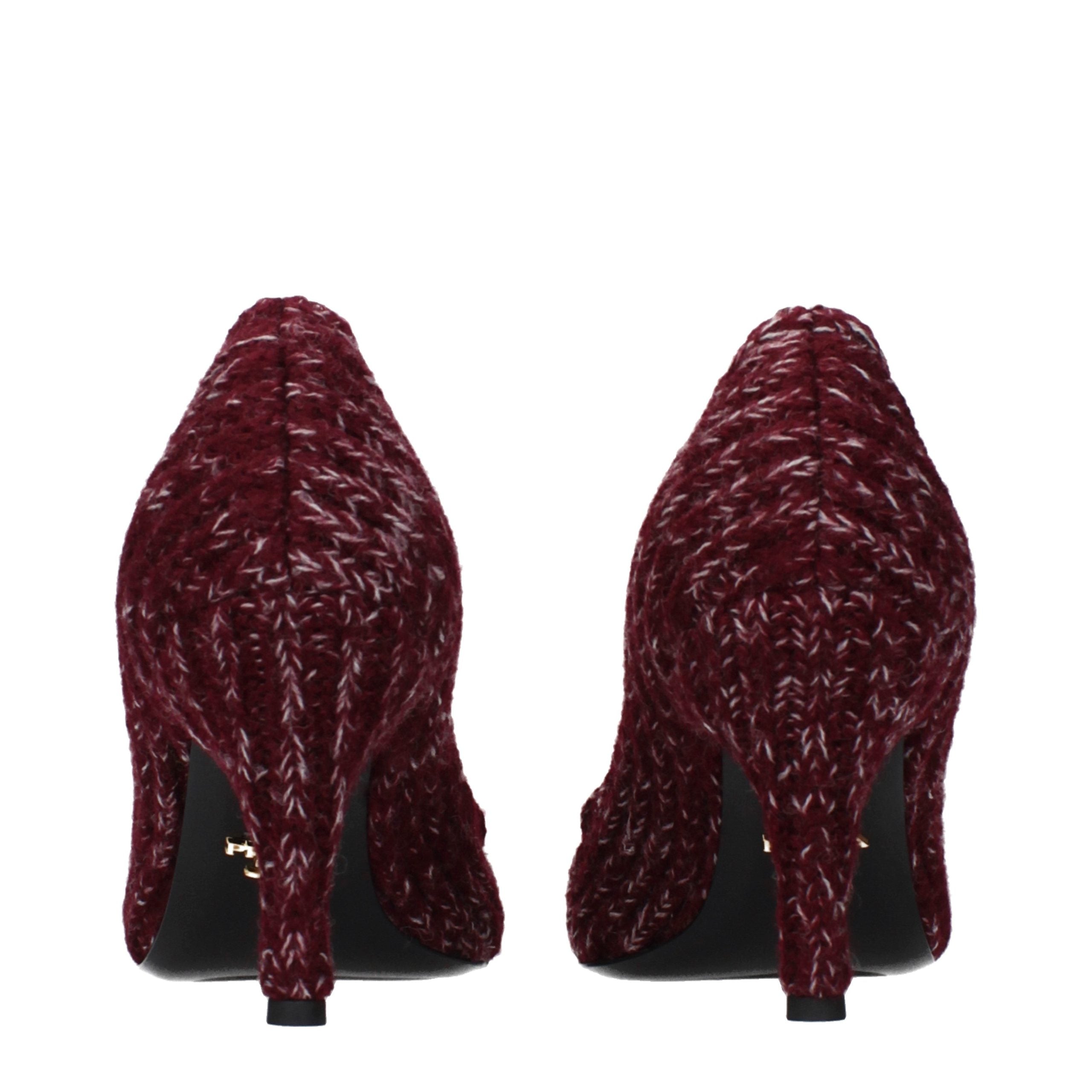 Prada Rote Pumps aus Stoff mit mittlerem Absatz-5