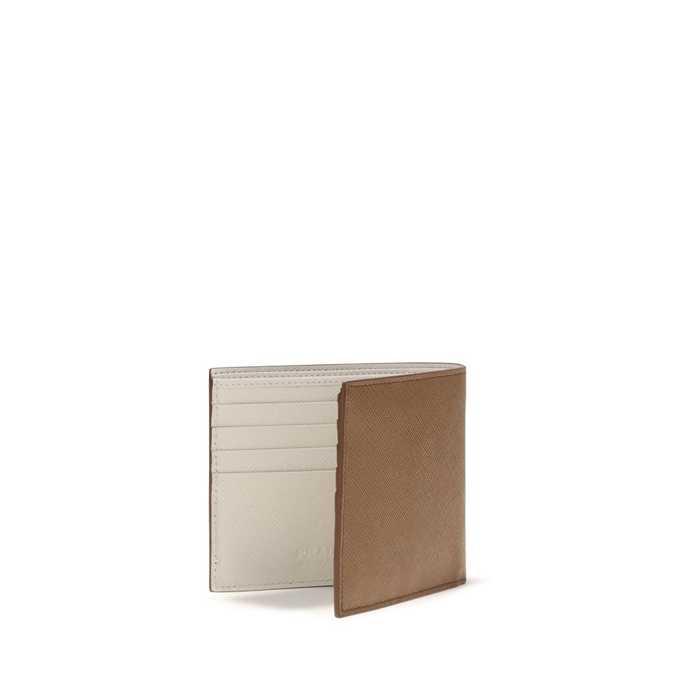 Prada Beige Calf Leather Bos Taurus Wallet-2