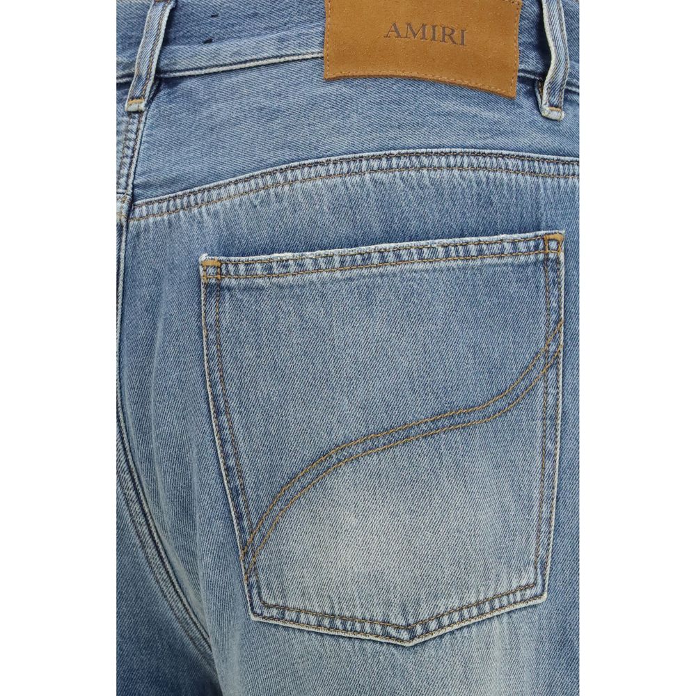 Amiri Blaue Baumwoll-Jeans mit ausgestelltem Bein-3