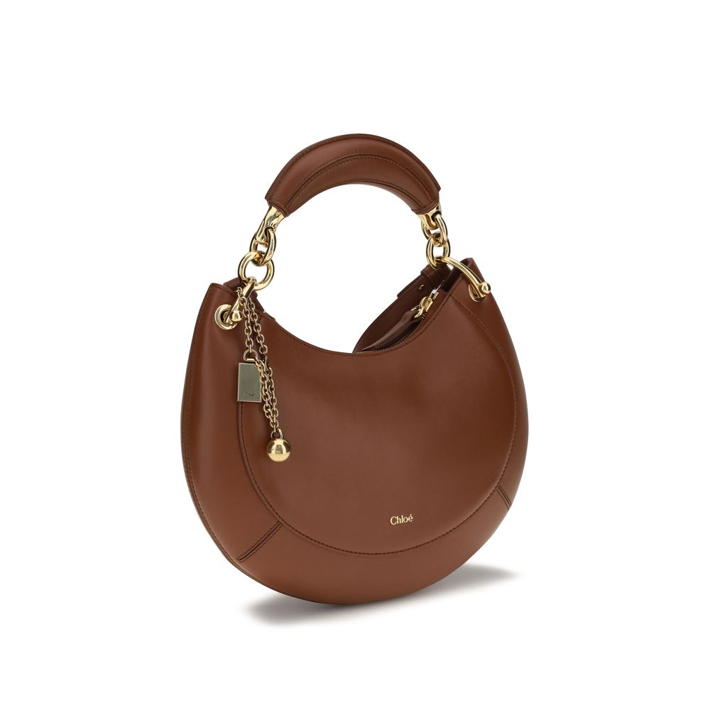 Chloé Braune Kalbsleder Bos Taurus Schultertasche-2