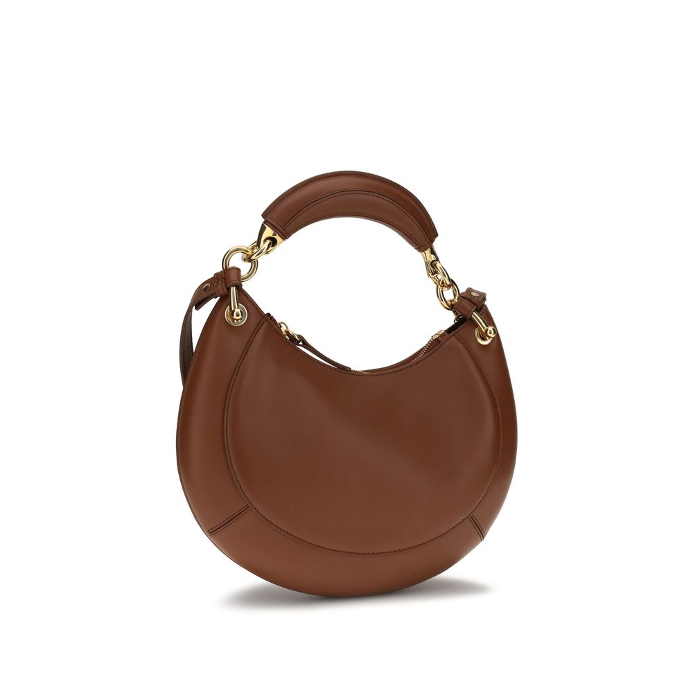 Chloé Braune Kalbsleder Bos Taurus Schultertasche-3