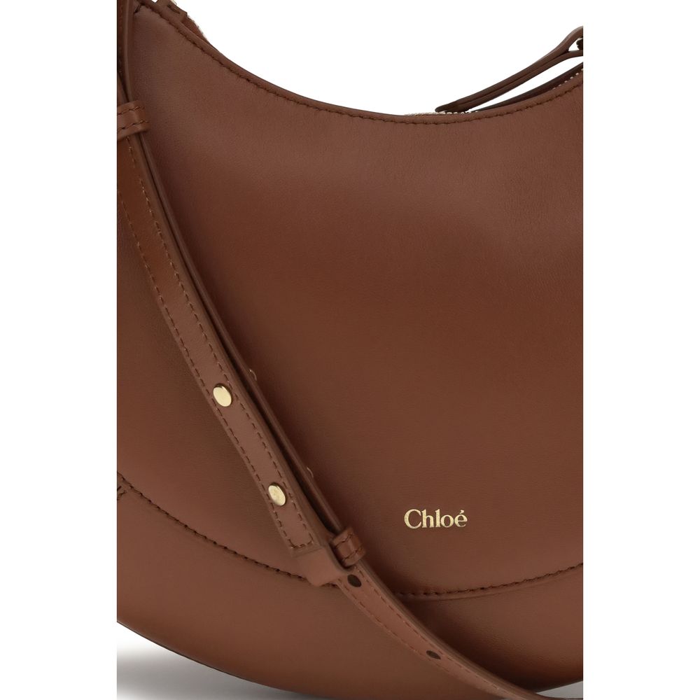 Chloé Braune Kalbsleder Bos Taurus Schultertasche-4