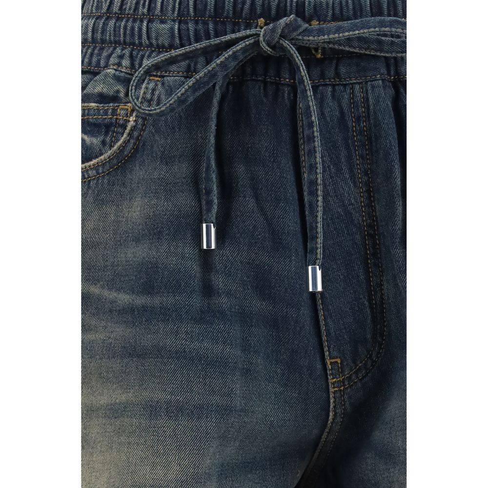 Amiri Blaue Baumwoll-Bermudashorts-3