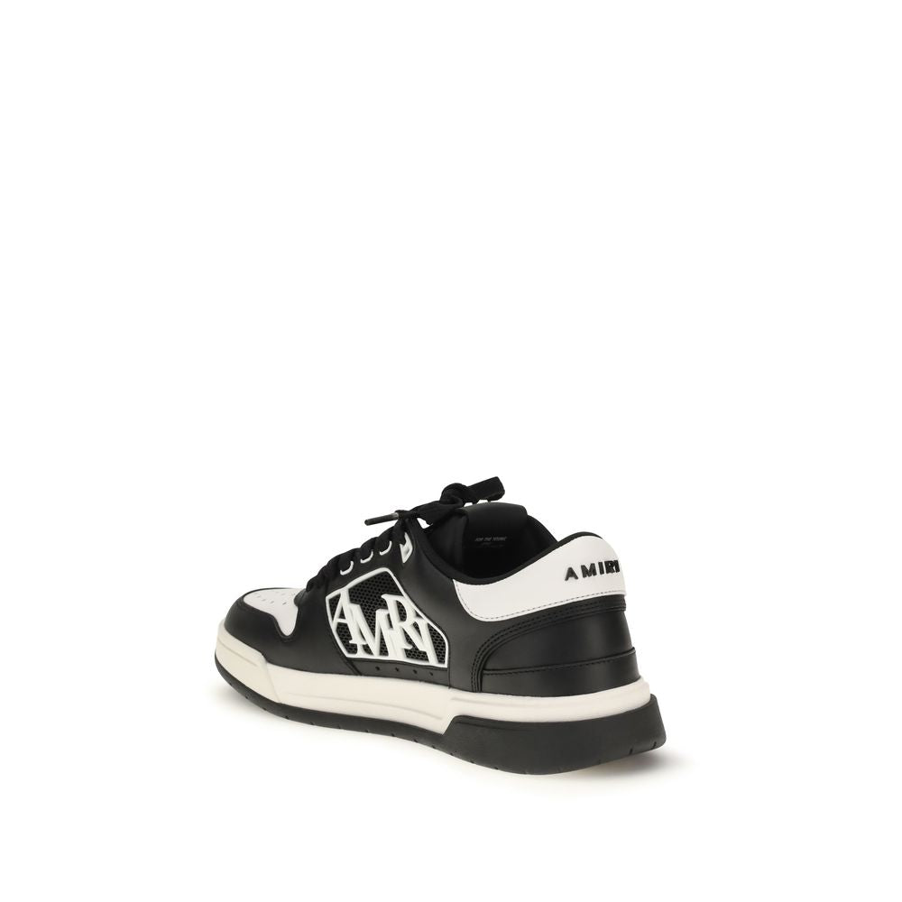 Amiri Schwarze Bos Taurus Kalbsleder Low-Top-Sneaker-3