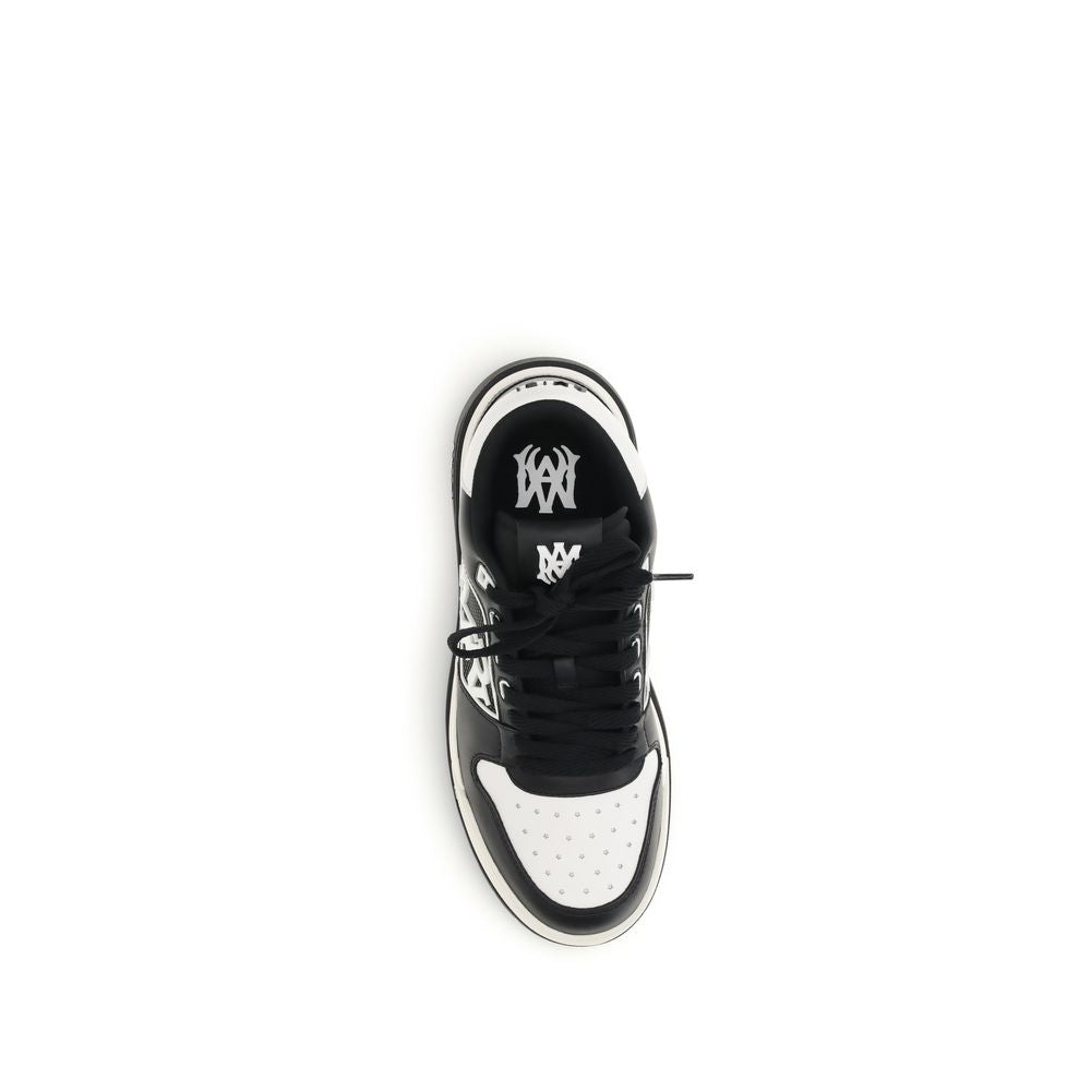 Amiri Schwarze Bos Taurus Kalbsleder Low-Top-Sneaker-4