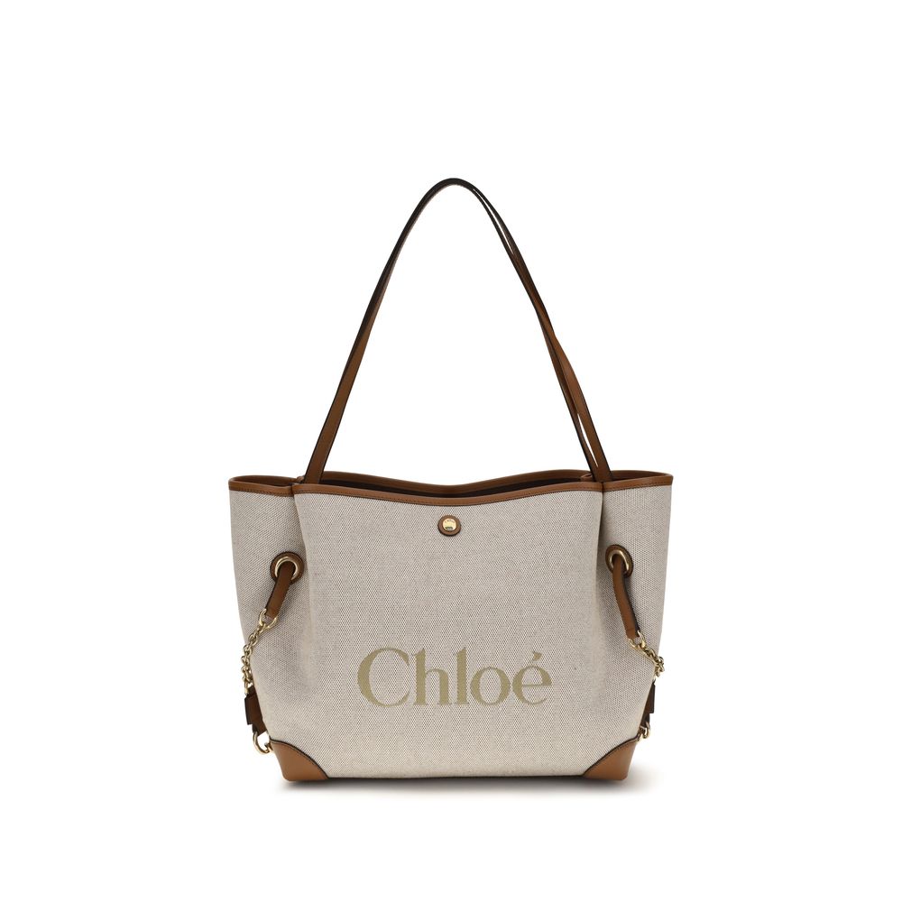 Chloé Beige Cotton Shoulder Bag-1