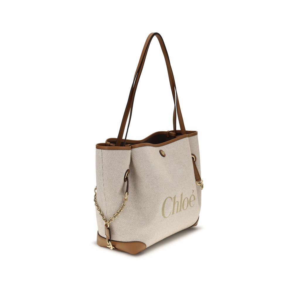 Chloé Beige Cotton Shoulder Bag-2