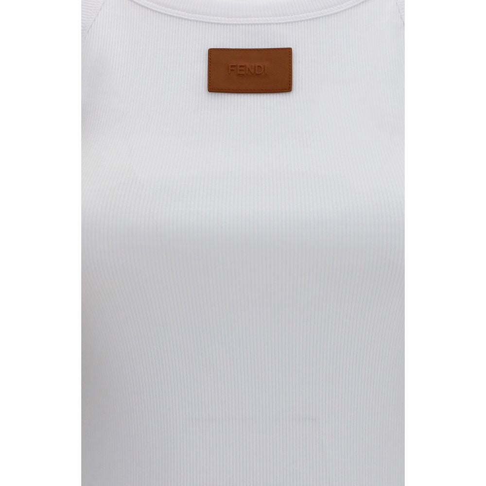 Fendi Weiße Baumwoll-Tanktops-3