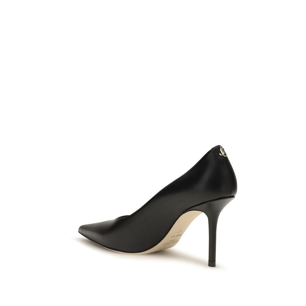 Jimmy Choo Schwarze Pumps aus Kalbsleder Bos Taurus mit hohem Absatz-3