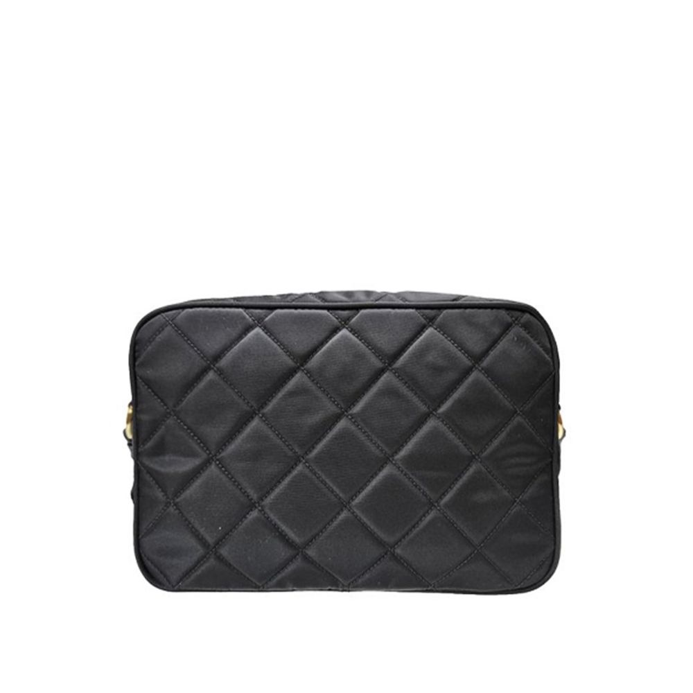 Prada Schwarze Bos Taurus Kalbsleder Schultertasche-3