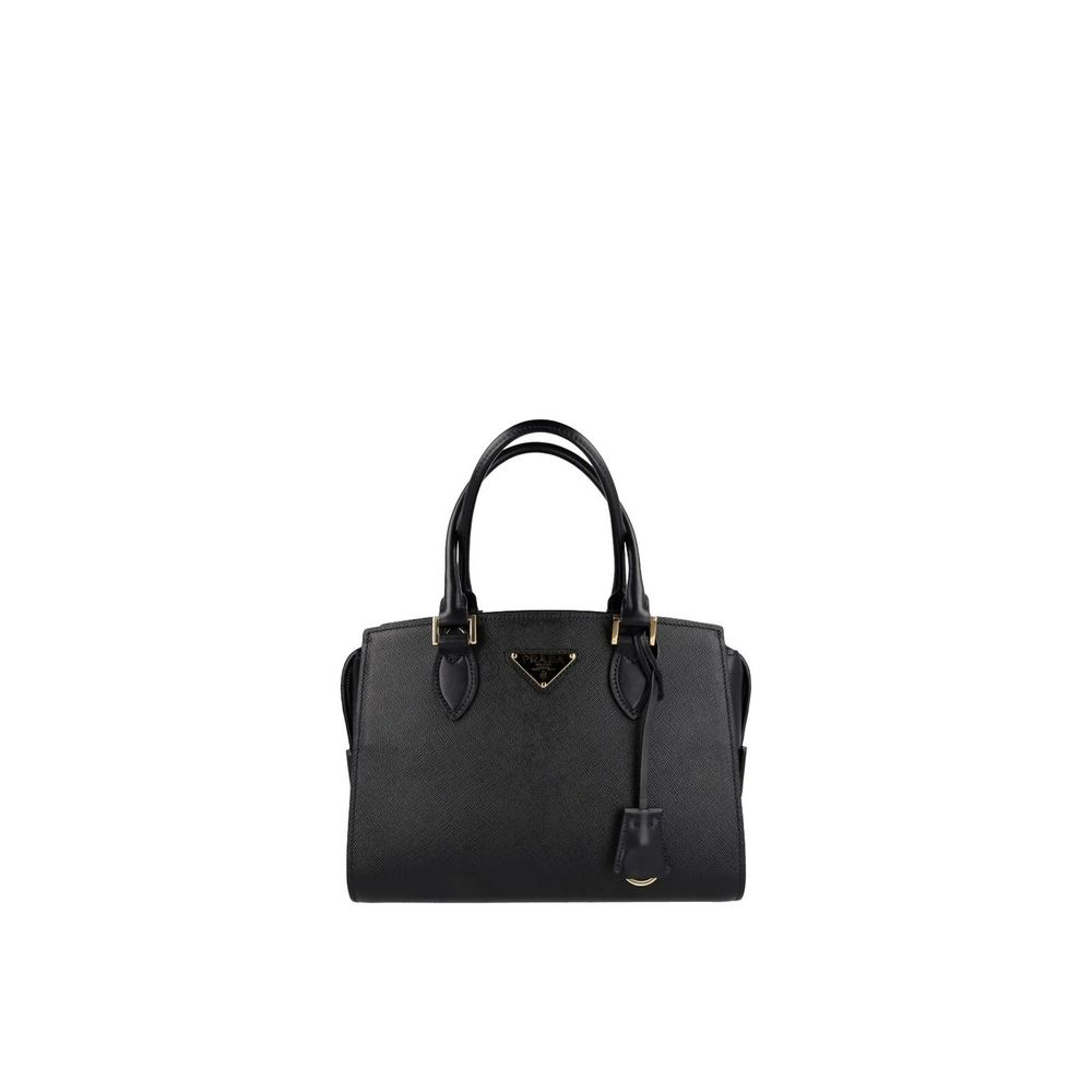 Prada Schwarze Kalbsleder-Handtasche-1