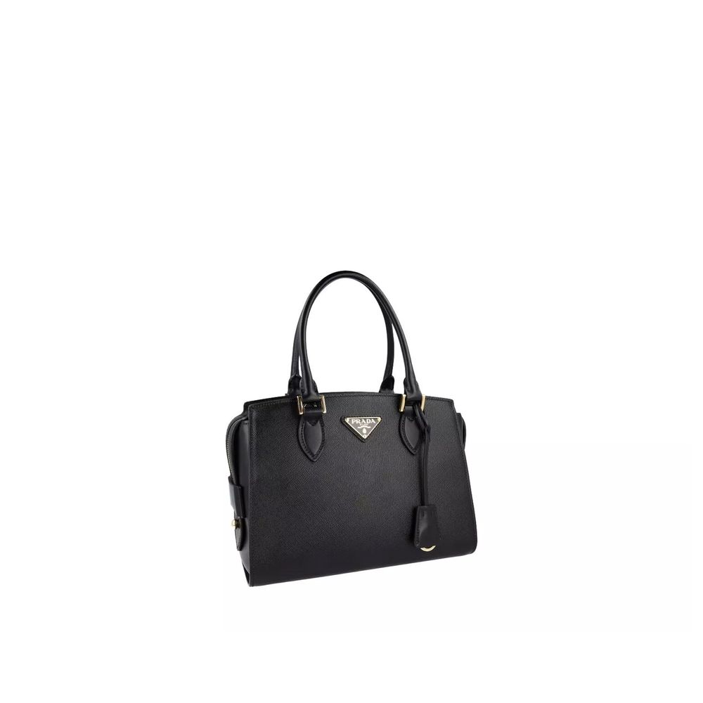 Prada Schwarze Kalbsleder-Handtasche-2
