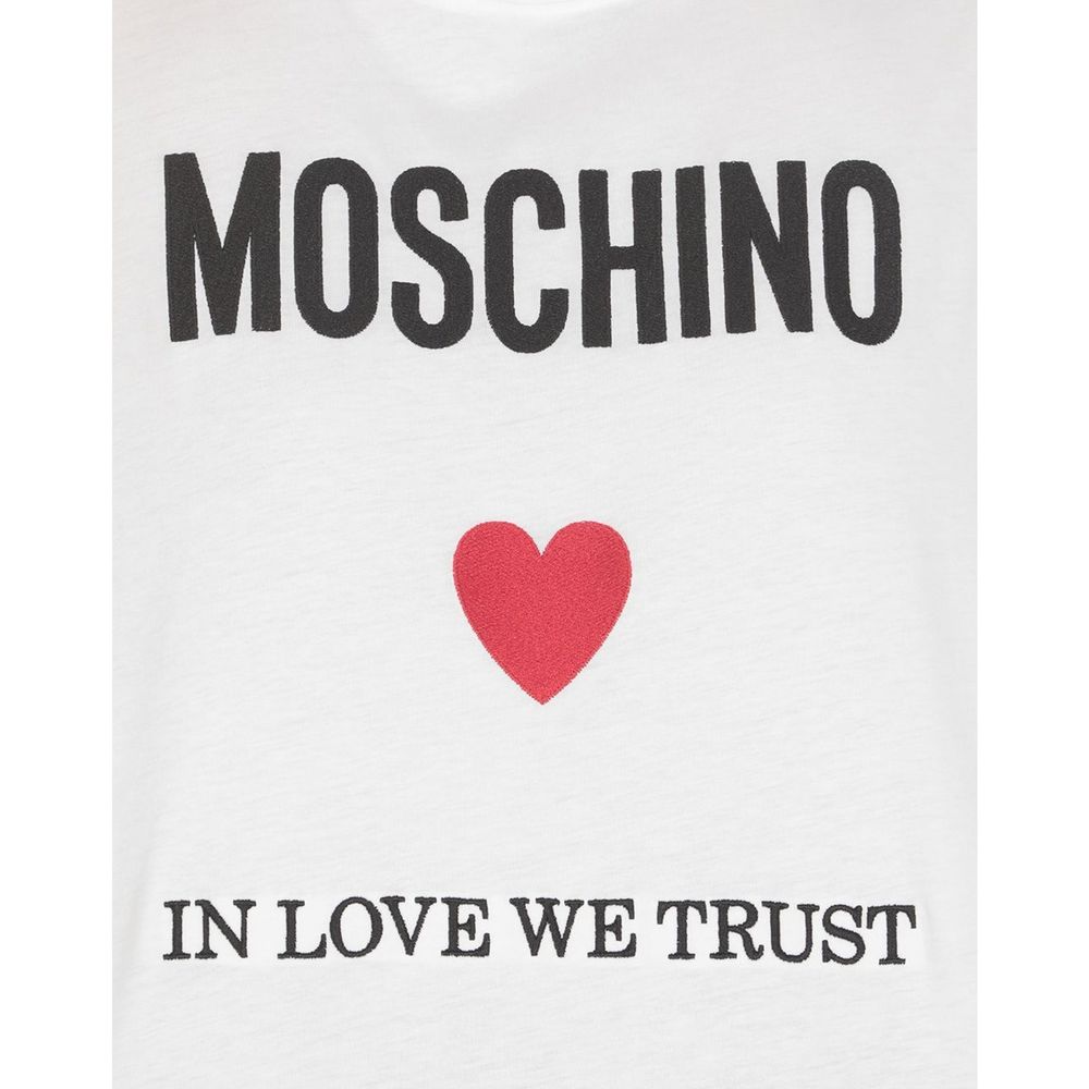 Moschino Couture Weißes Baumwoll-T-Shirt-4