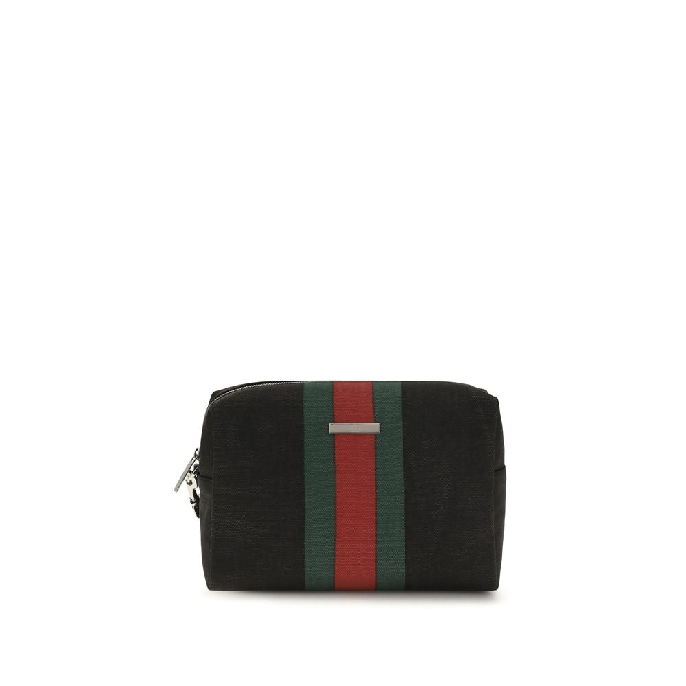 Gucci Schwarze Stoffhandtasche-1