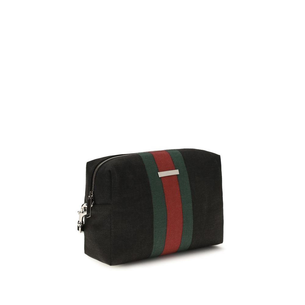 Gucci Schwarze Stoffhandtasche-2
