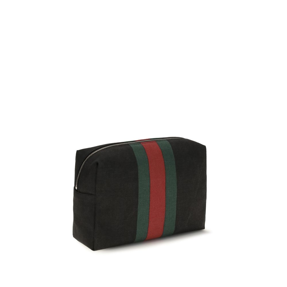 Gucci Schwarze Stoffhandtasche-3