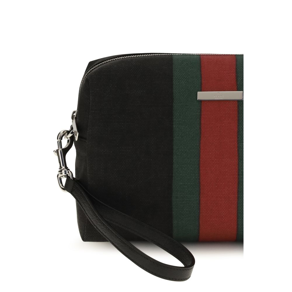 Gucci Schwarze Stoffhandtasche-4