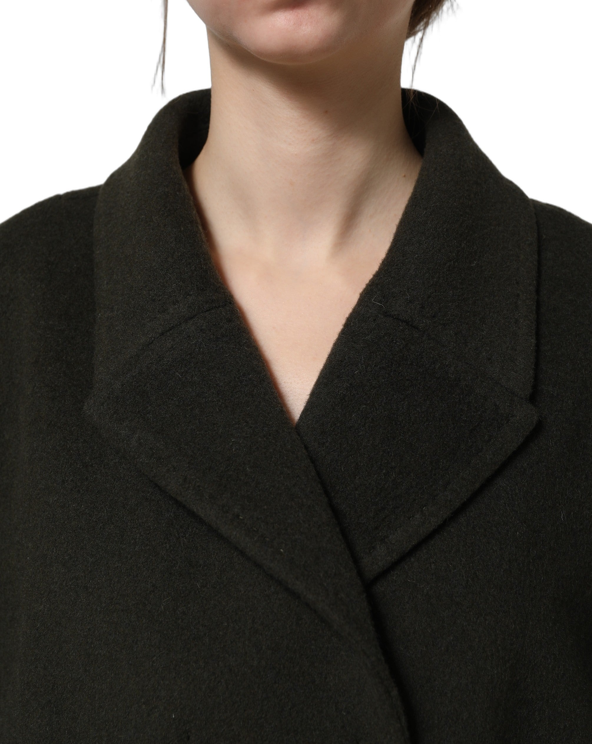 Dolce & Gabbana Dunkelgrüner Zweireihiger Kurzmantel-6