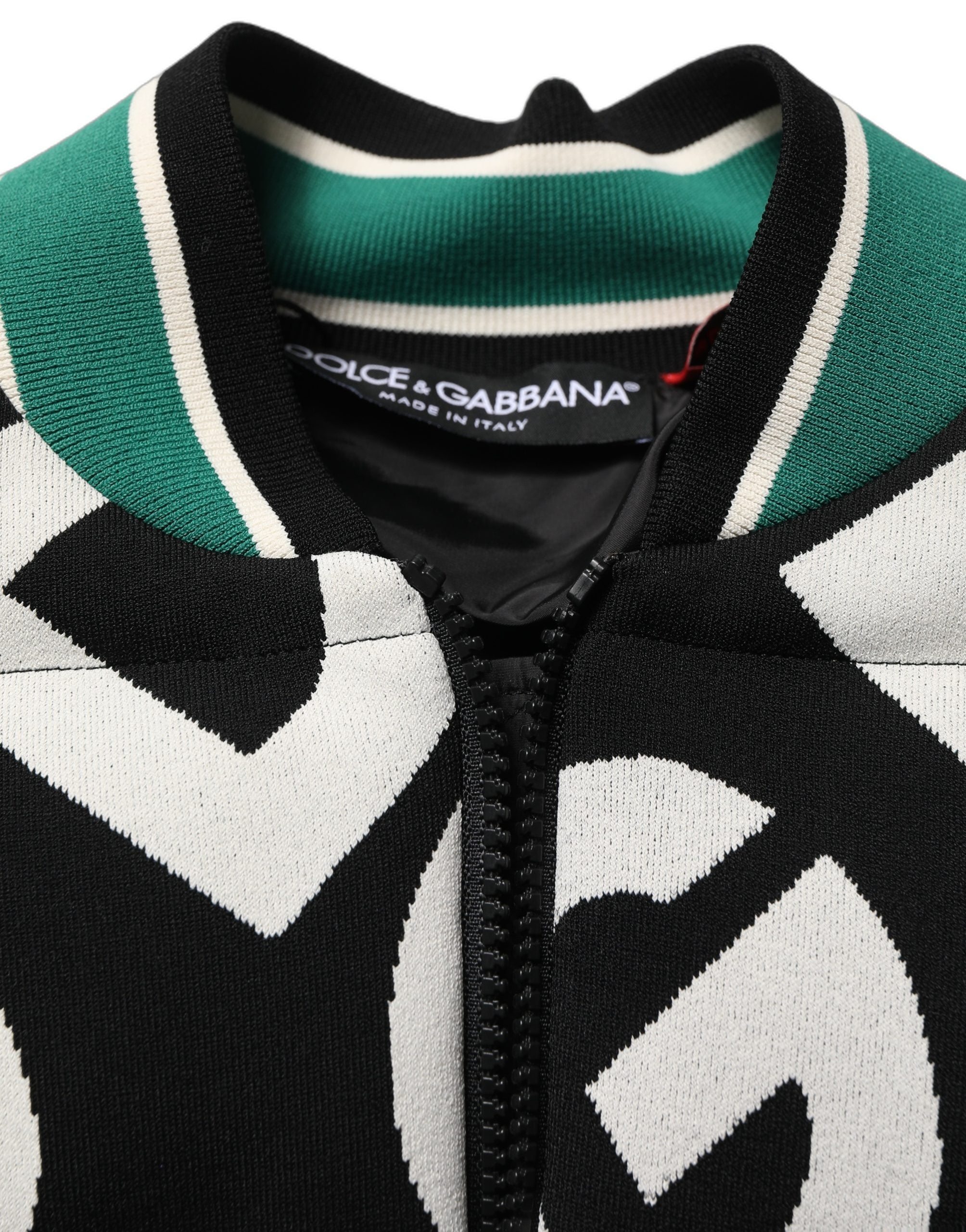Dolce & Gabbana Multicolor Logo Bomberjacke mit durchgehendem Reißverschluss-1