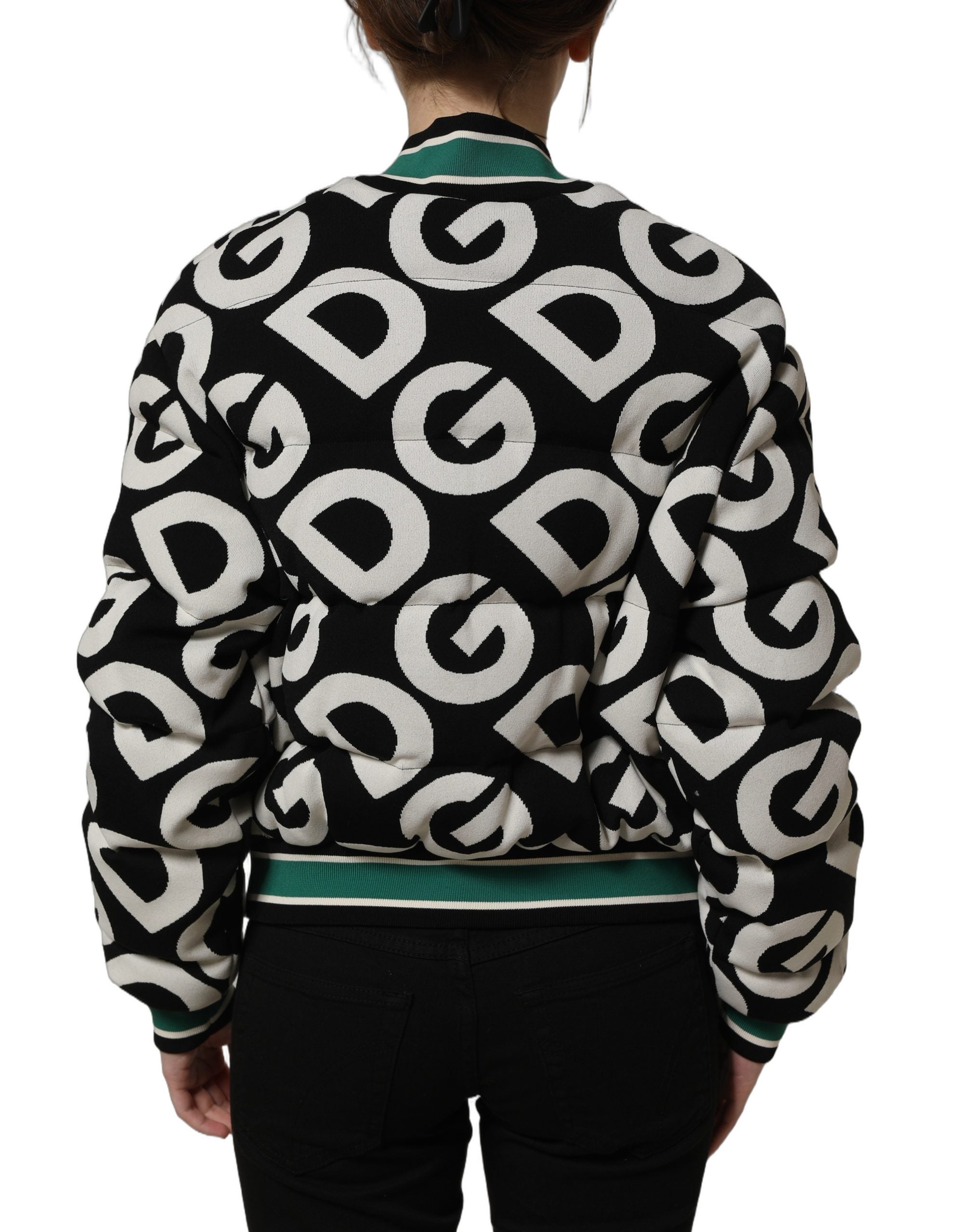 Dolce & Gabbana Multicolor Logo Bomberjacke mit durchgehendem Reißverschluss-5