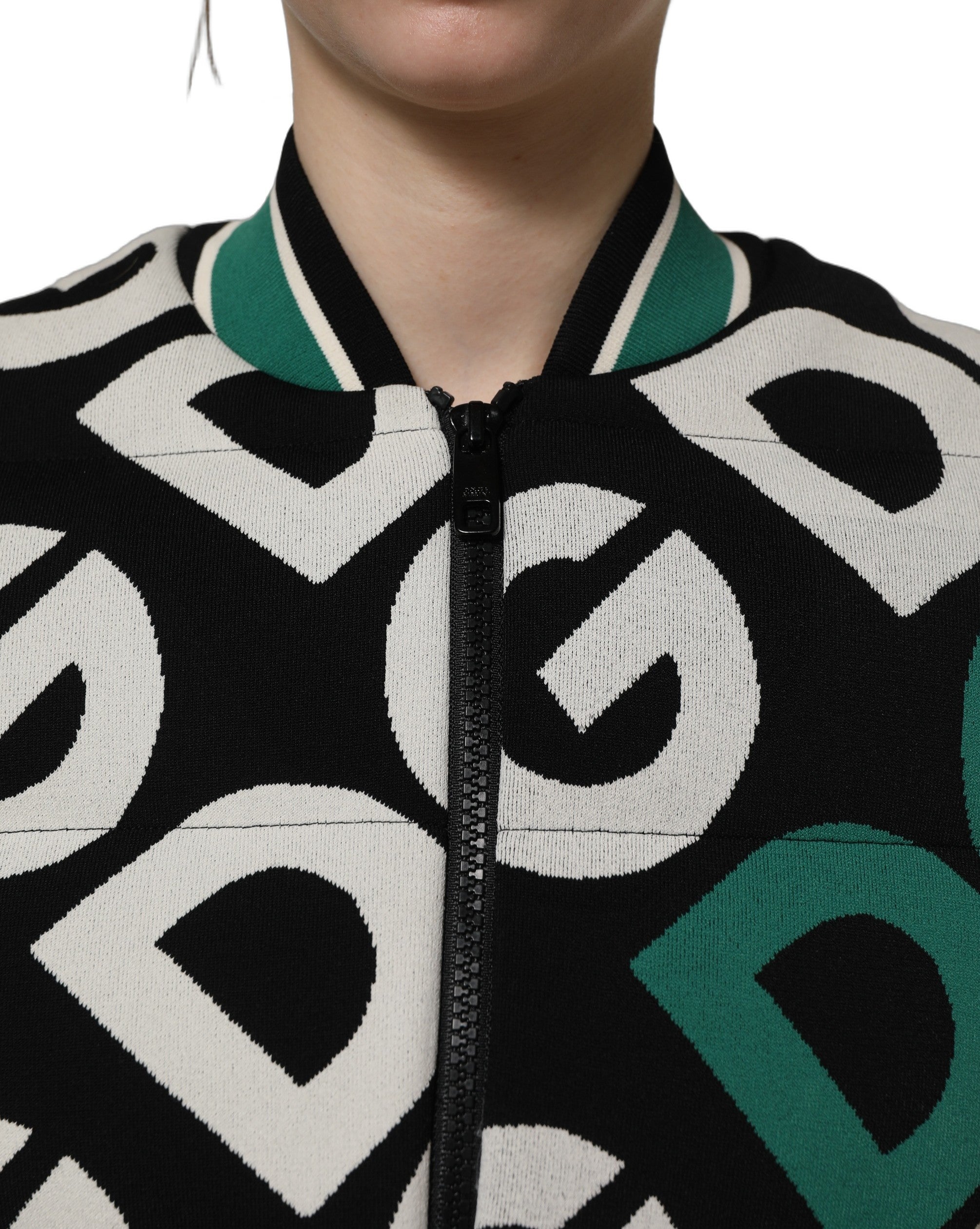Dolce & Gabbana Multicolor Logo Bomberjacke mit durchgehendem Reißverschluss-6