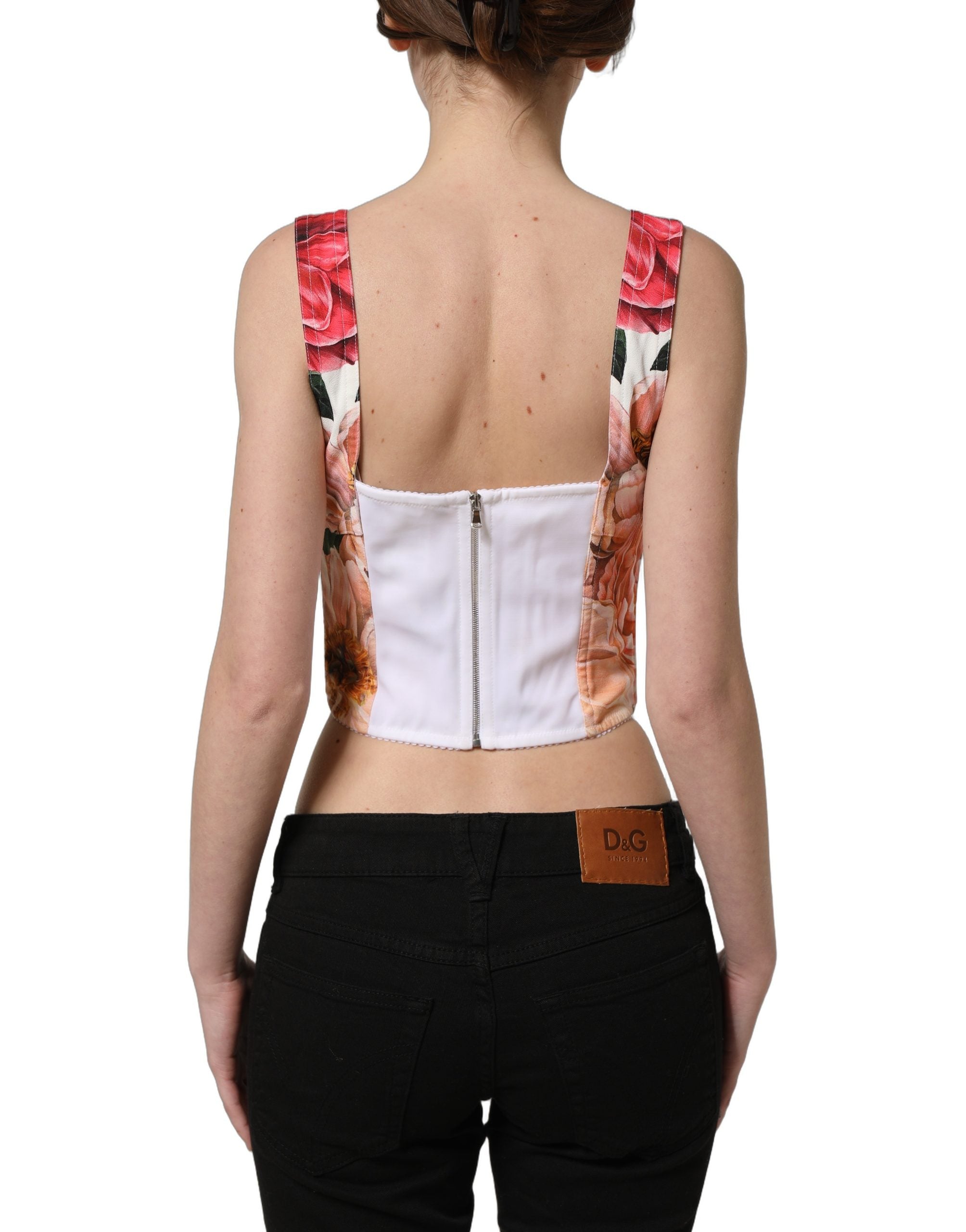 Dolce & Gabbana Bustier-Top mit Blumenprint in Multicolor-4