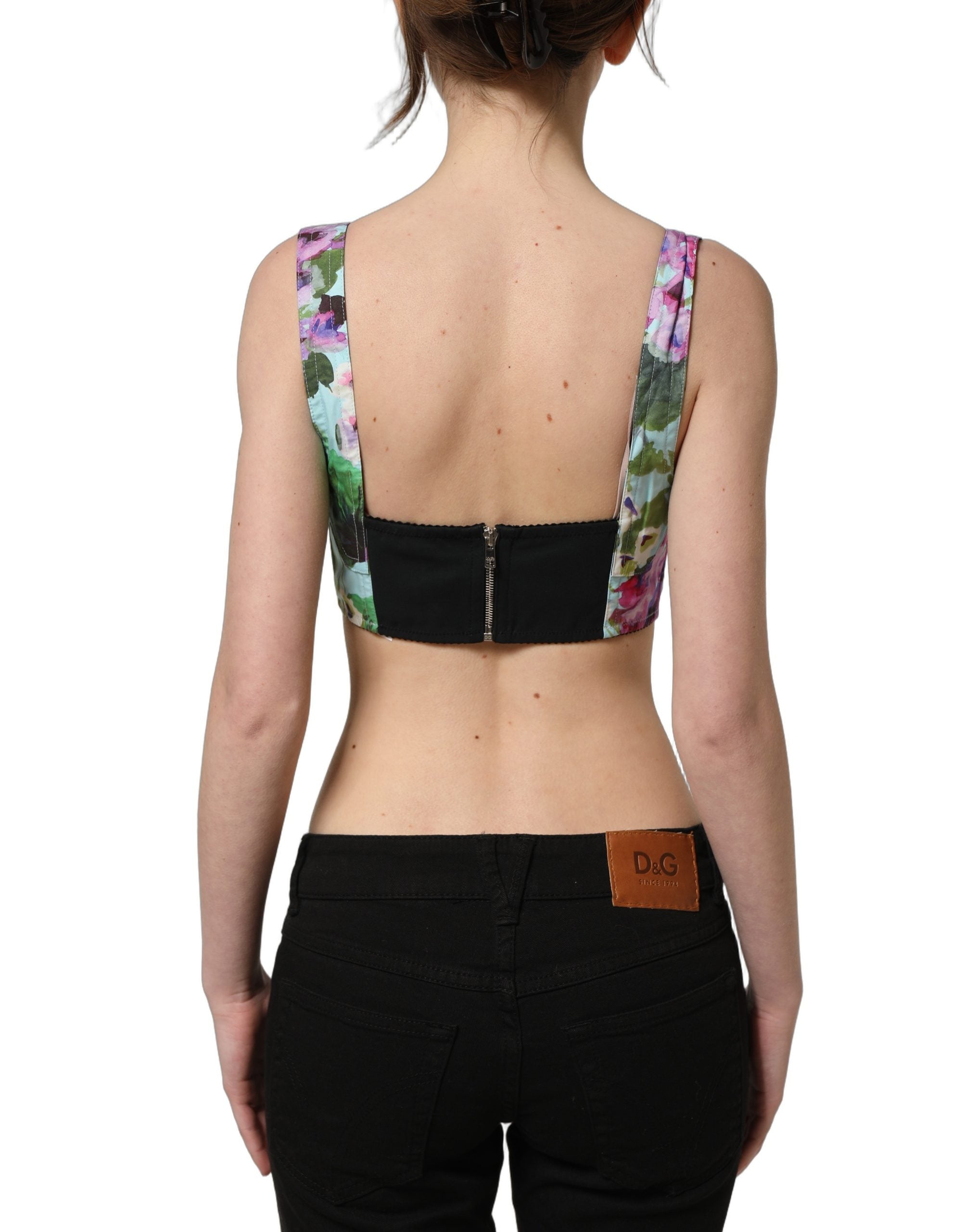 Dolce & Gabbana Bustier-Top mit Blumenprint in Multicolor-2