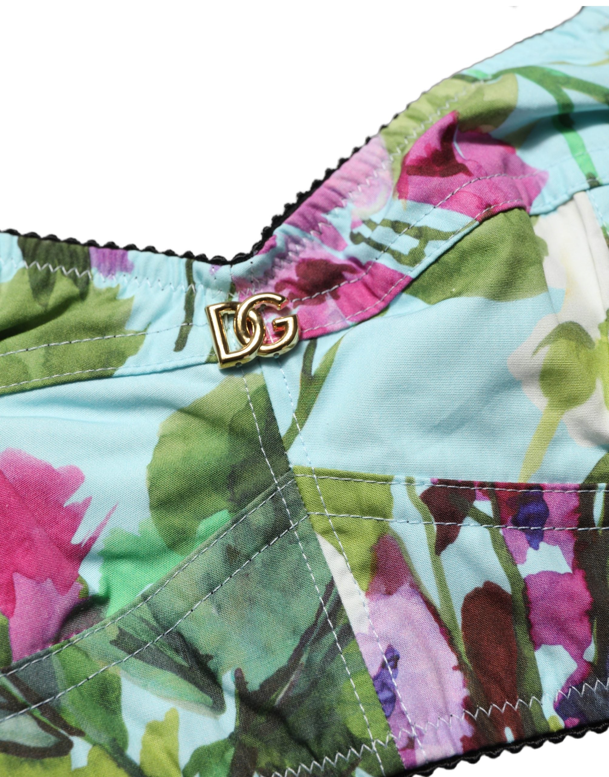 Dolce & Gabbana Bustier-Top mit Blumenprint in Multicolor-4