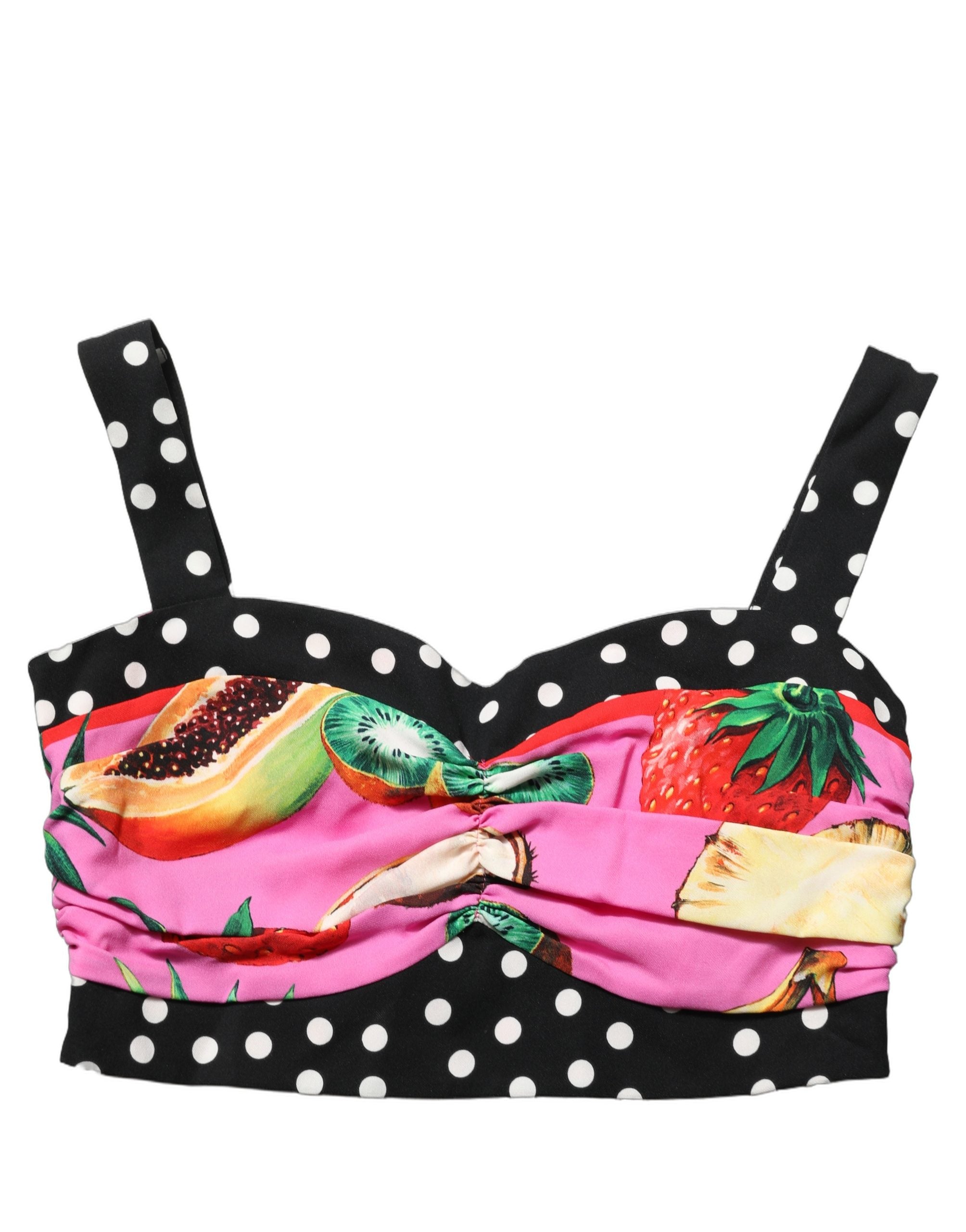 Dolce & Gabbana Mehrfarbiges Seiden-Bustier-Top im Corsagen-Stil-2