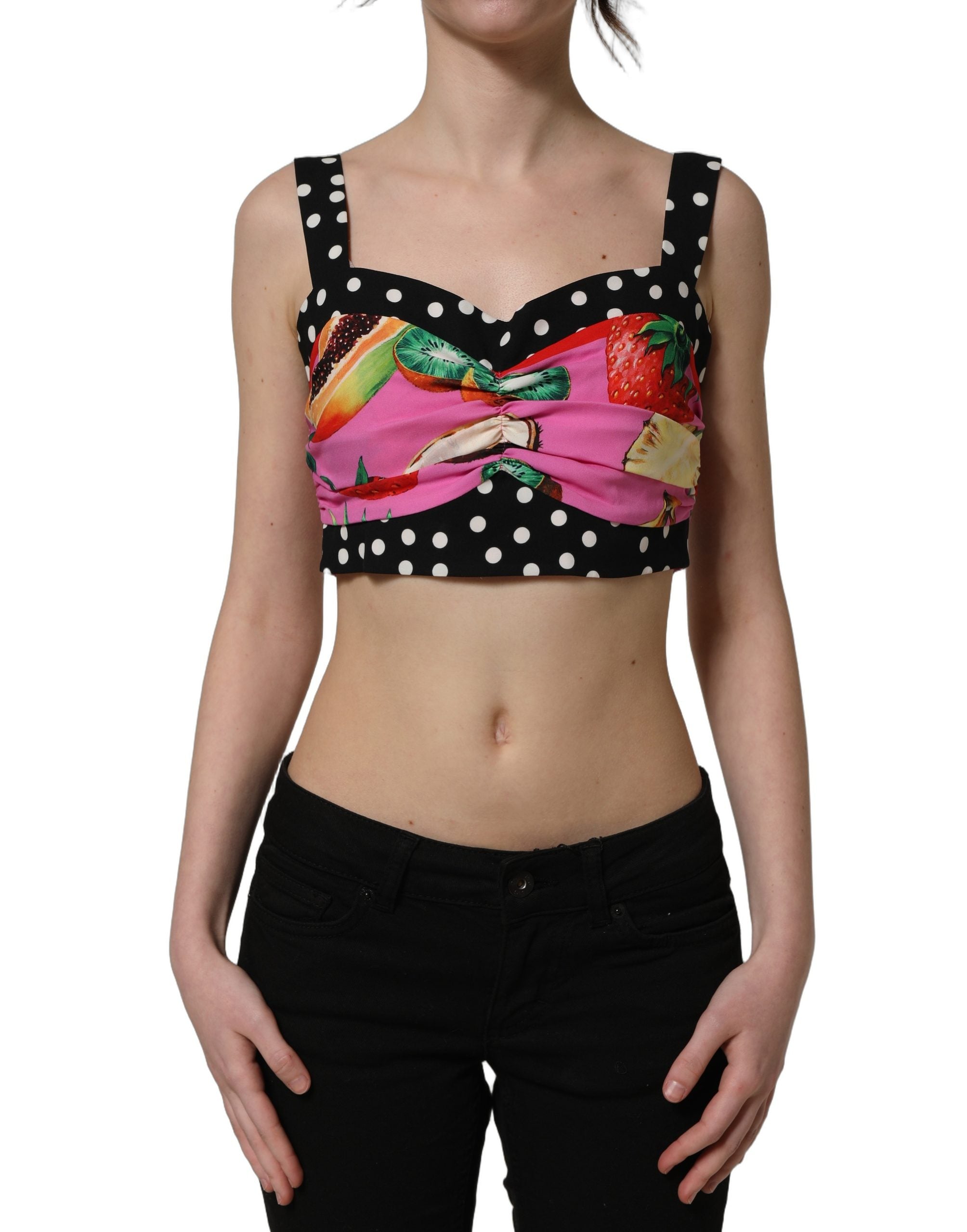 Dolce & Gabbana Mehrfarbiges Seiden-Bustier-Top im Corsagen-Stil-3