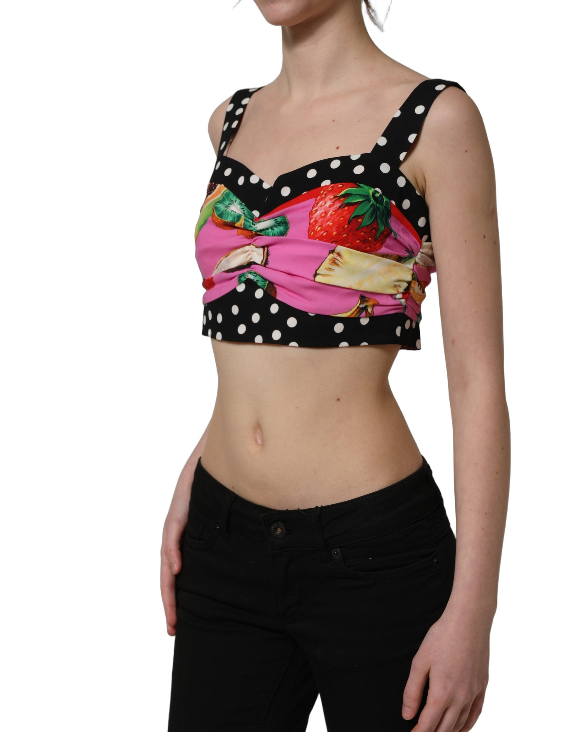 Dolce & Gabbana Mehrfarbiges Seiden-Bustier-Top im Corsagen-Stil-5