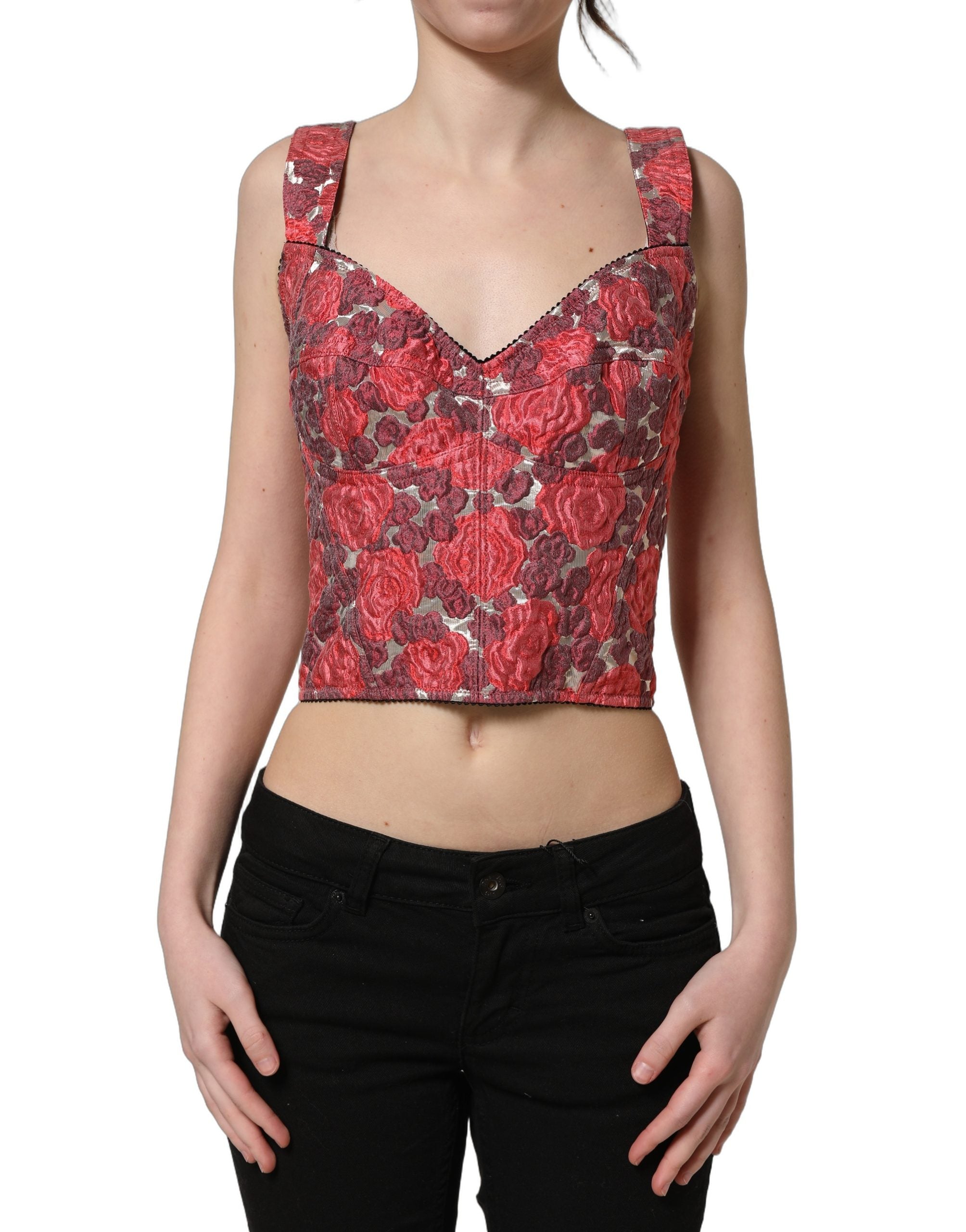 Dolce & Gabbana Bustier-Top mit Blumenprint in Multicolor-2