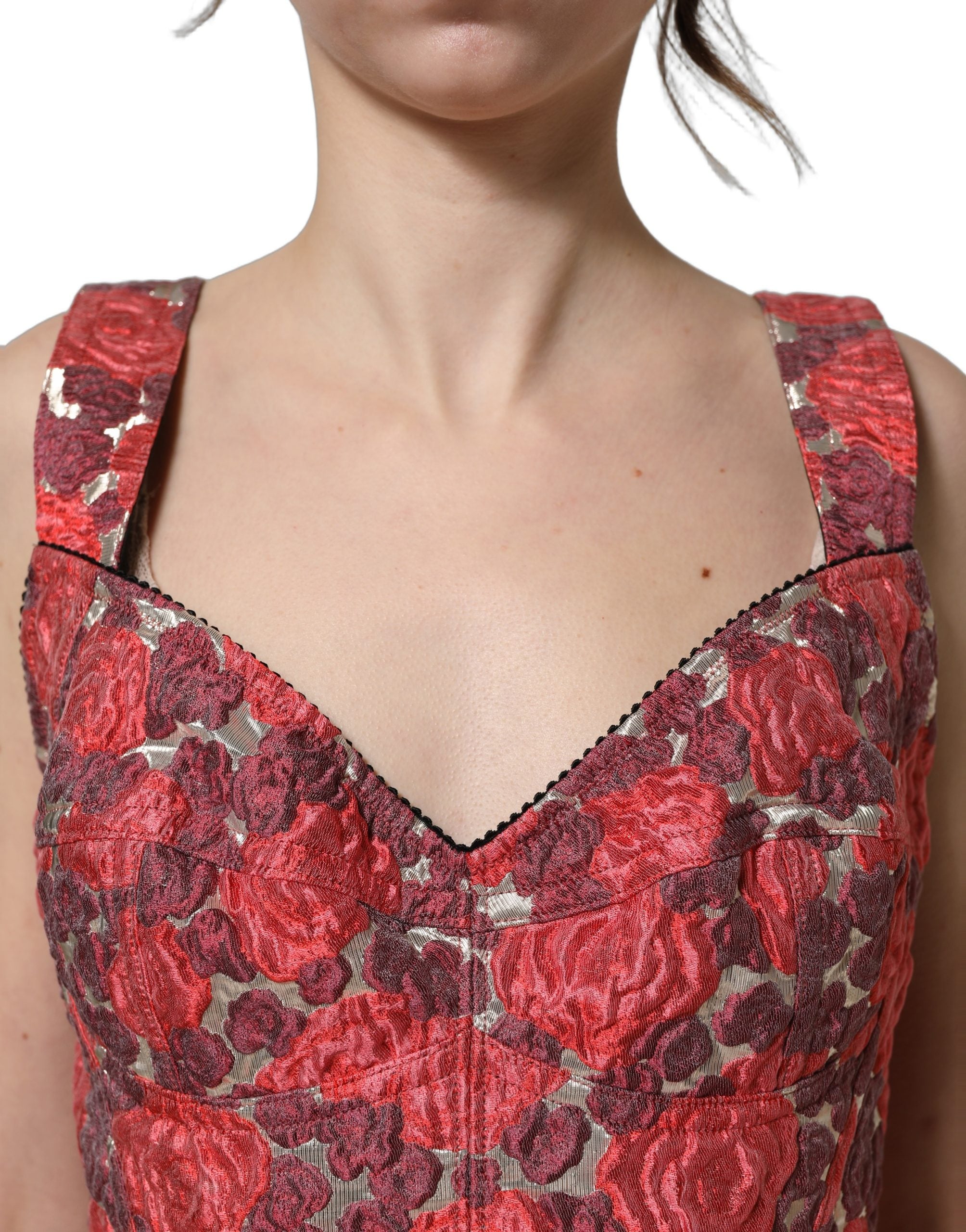 Dolce & Gabbana Bustier-Top mit Blumenprint in Multicolor-5