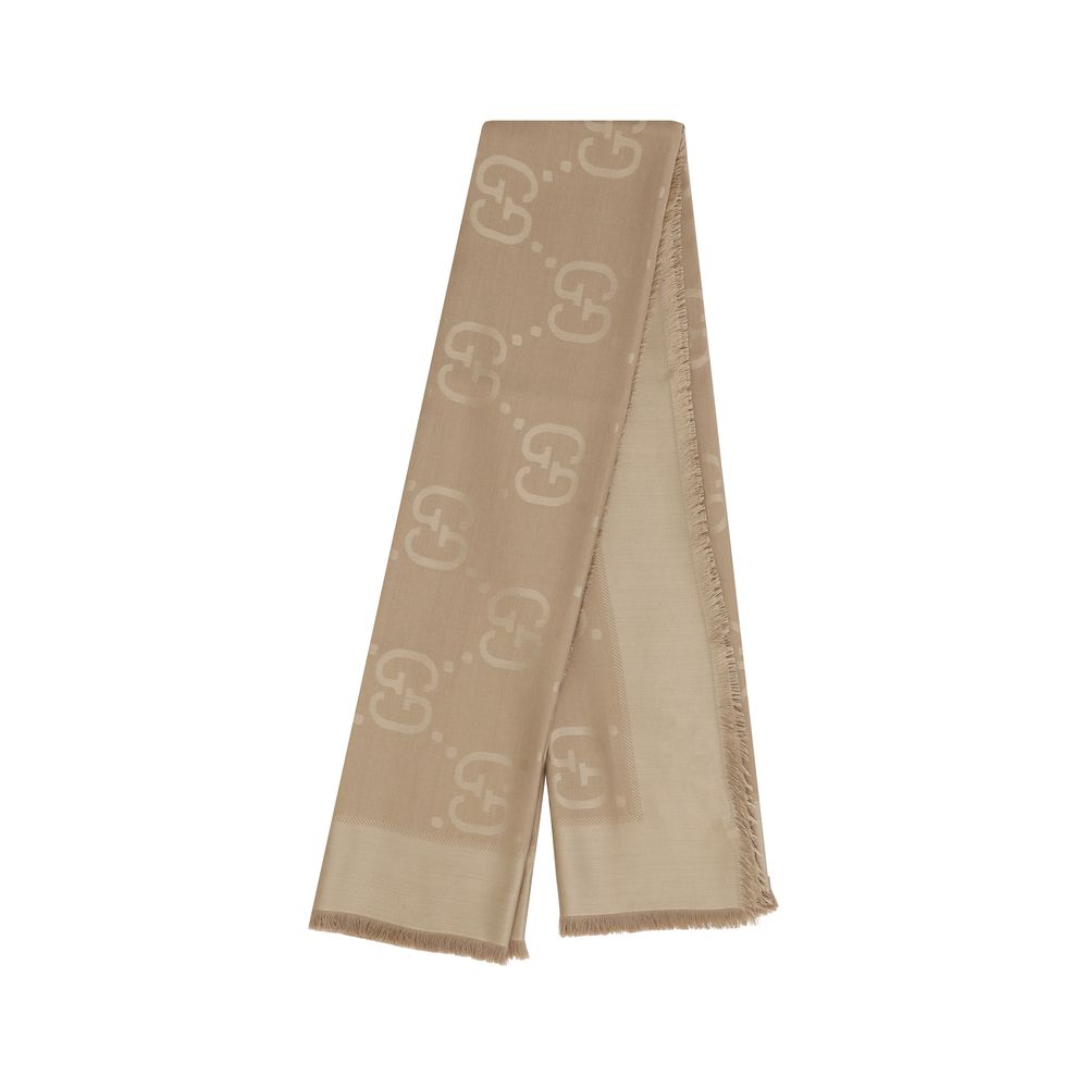 Gucci Brauner Wollschal Aries Foulard-2