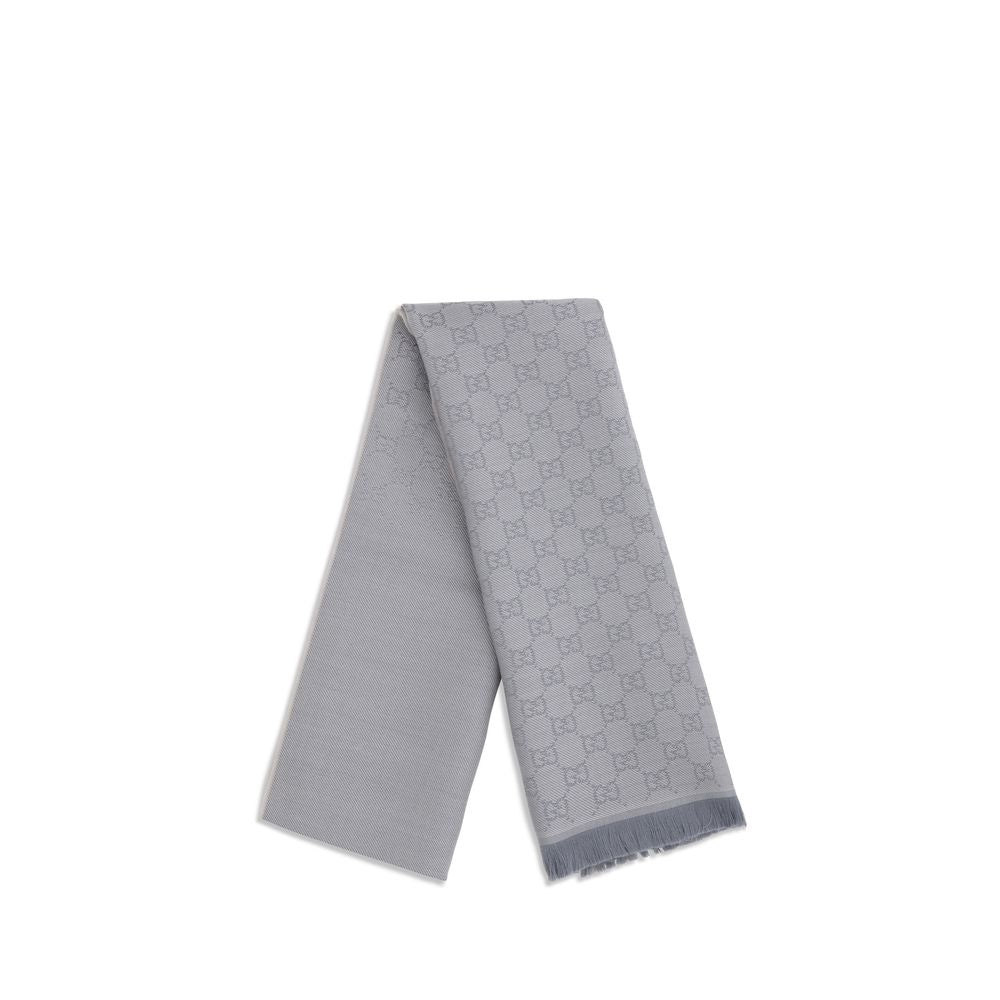 Gucci Grauer Wollschal-2