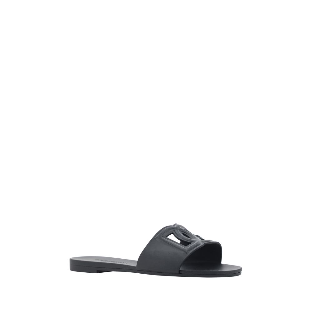 Dolce & Gabbana Schwarze Gummisandalen-2