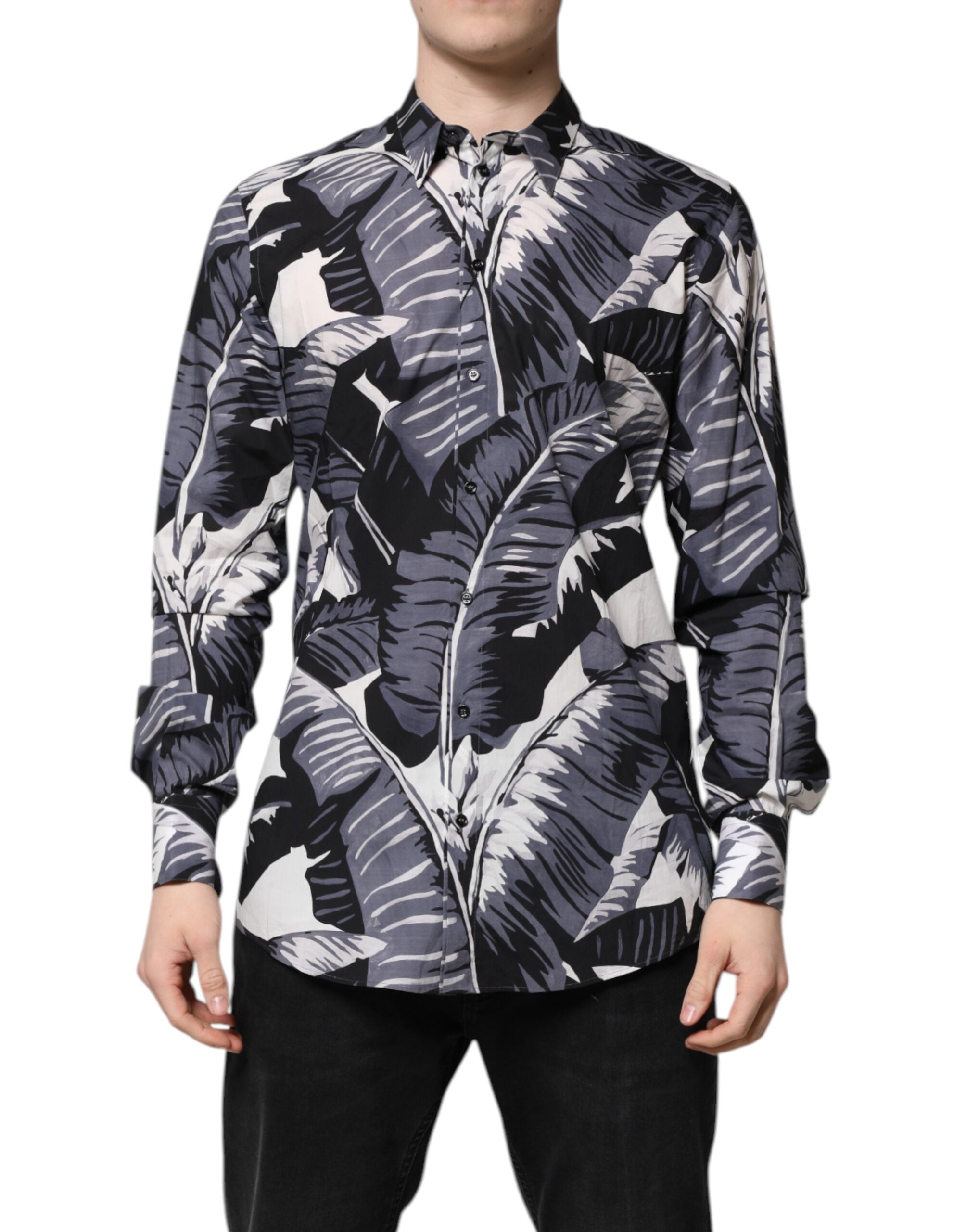 Dolce & Gabbana Mehrfarbiges Baumwollhemd mit Muster