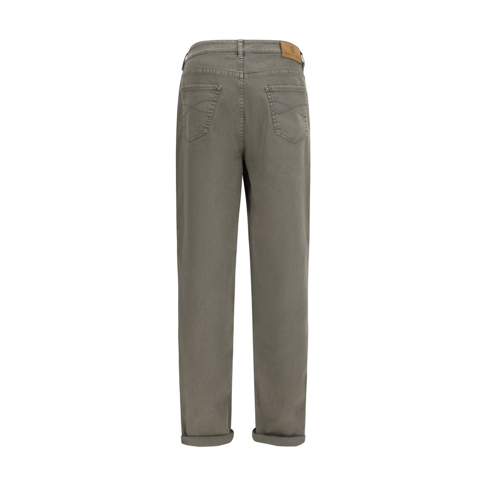 Brunello Cucinelli Zweifarbige Baumwoll-Jeans Denim-2