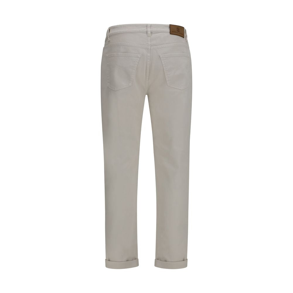 Brunello Cucinelli Weiße Baumwoll-Jeans Denim-2