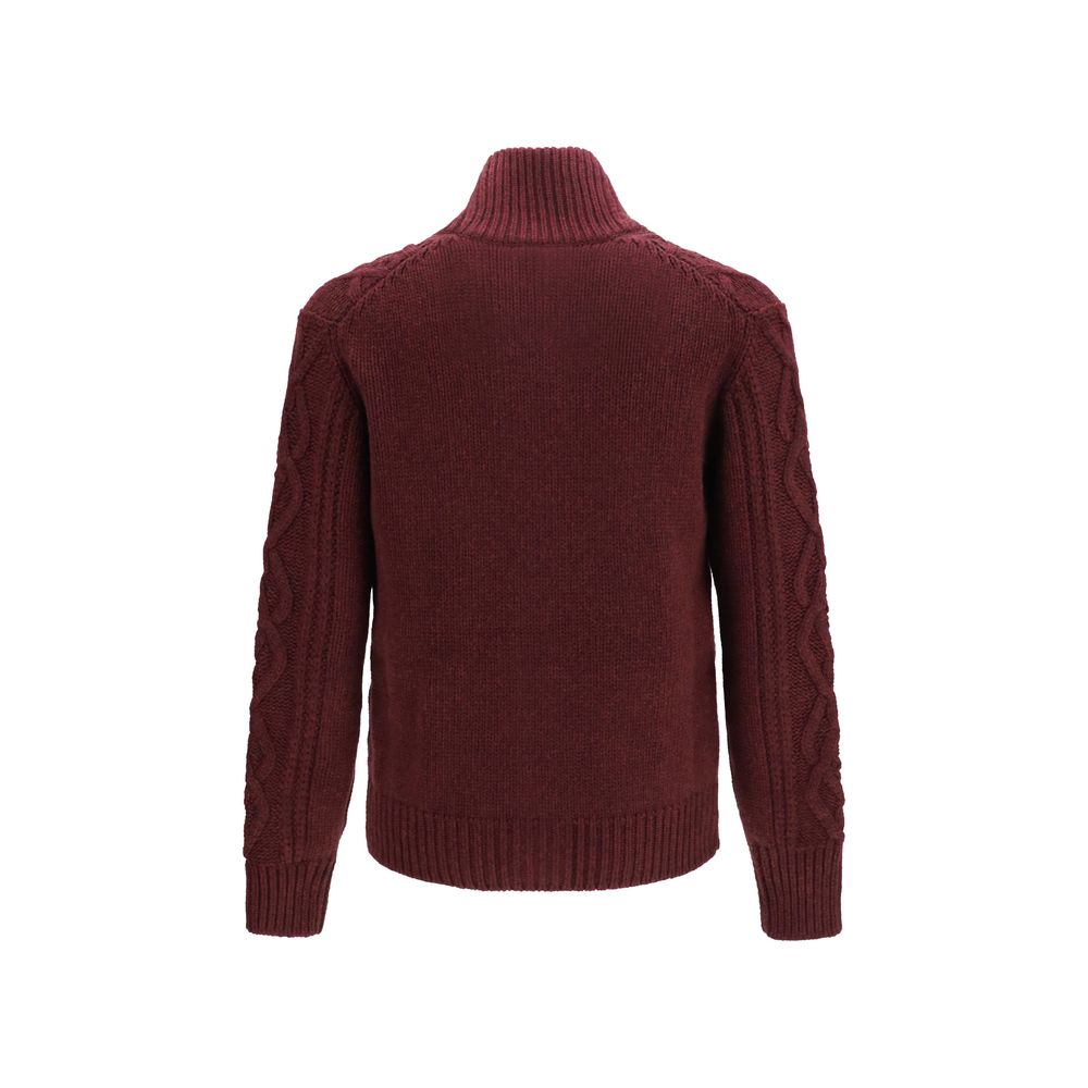 Brunello Cucinelli Kaschmir-Strickjacke in Bordeaux-2