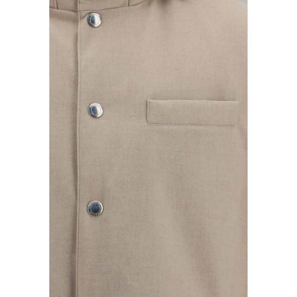 Brunello Cucinelli Beige Wool Oves Aries Weste-3