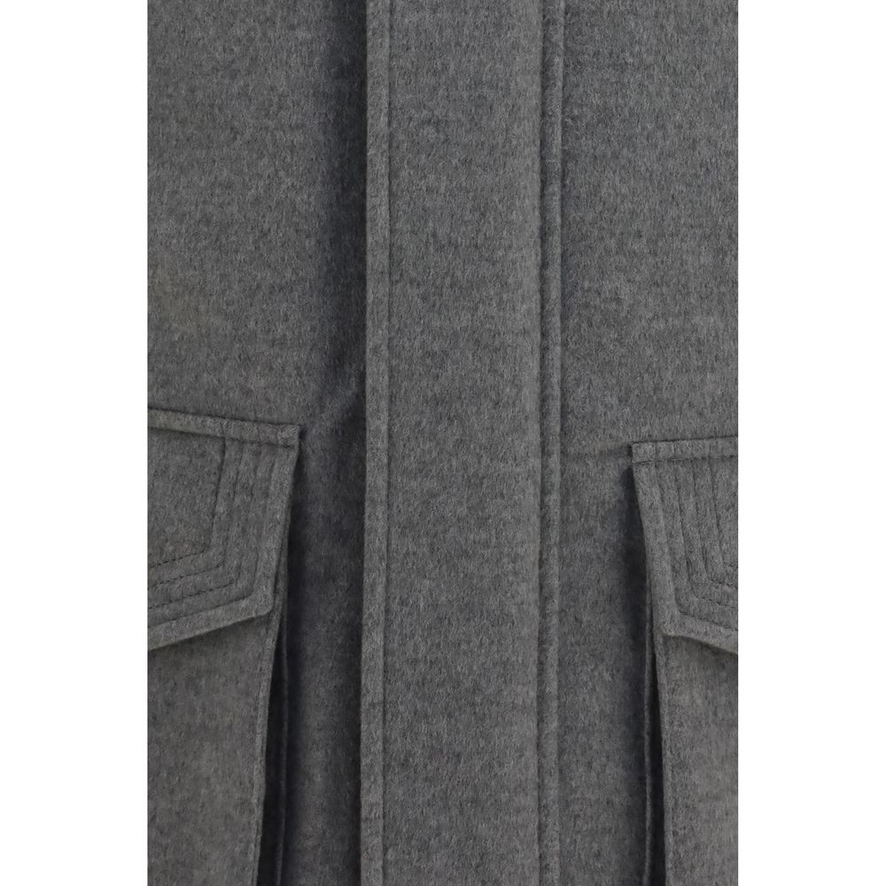 Brunello Cucinelli Grauer Kaschmir-Mantel-3