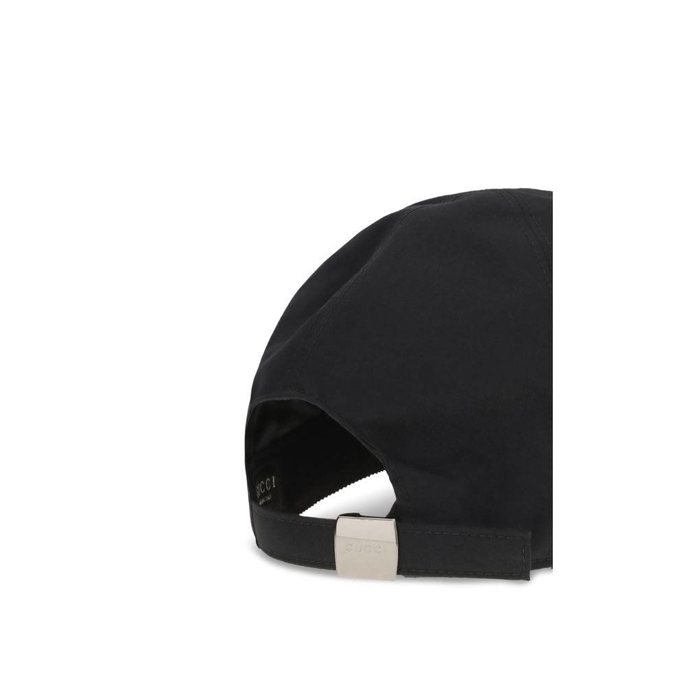 Gucci Schwarze Baumwollkappe (Baseball Cap)-3